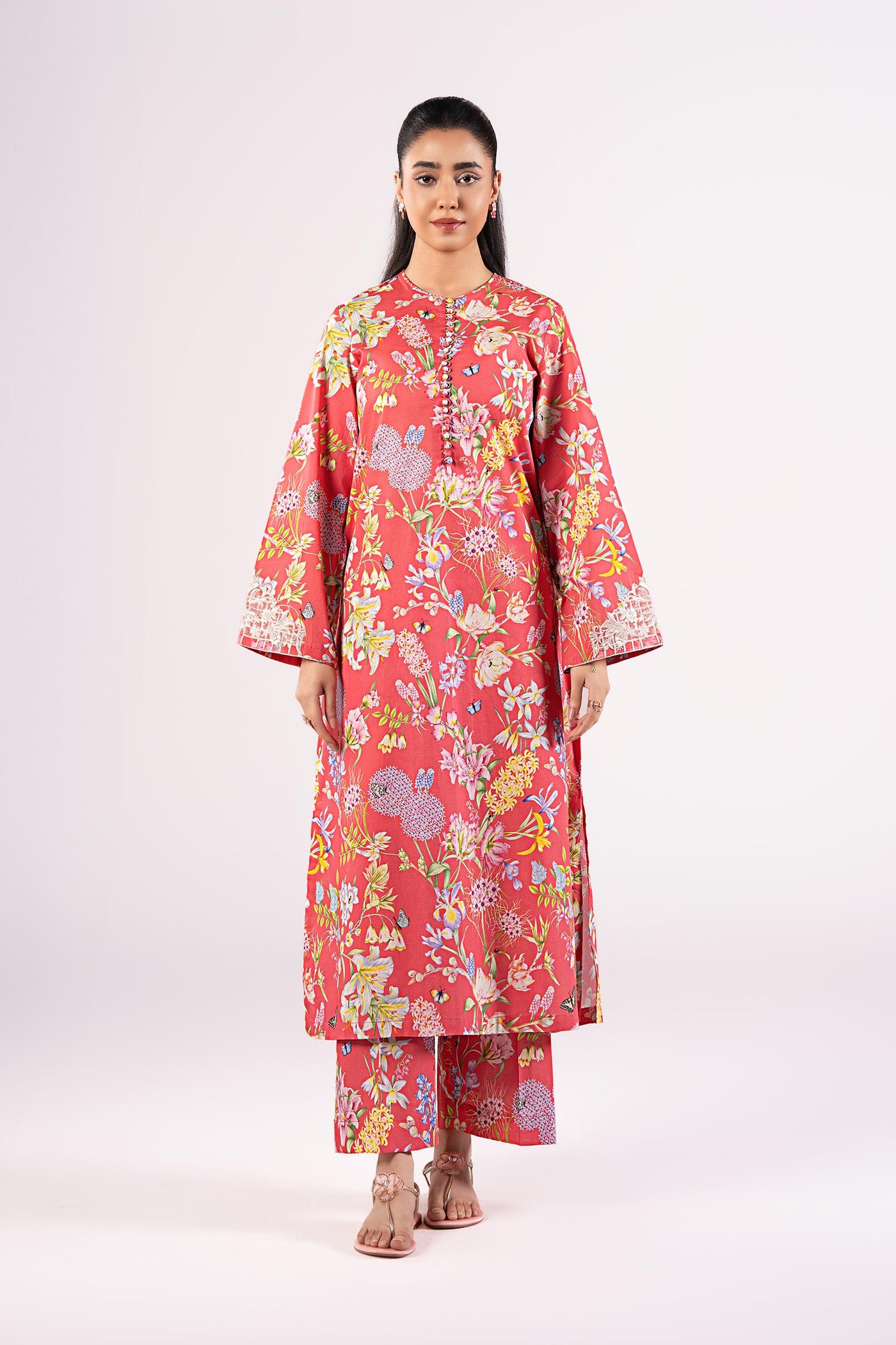 2 Pc Embroidered Slub Lawn Suit | MB-CS25-188