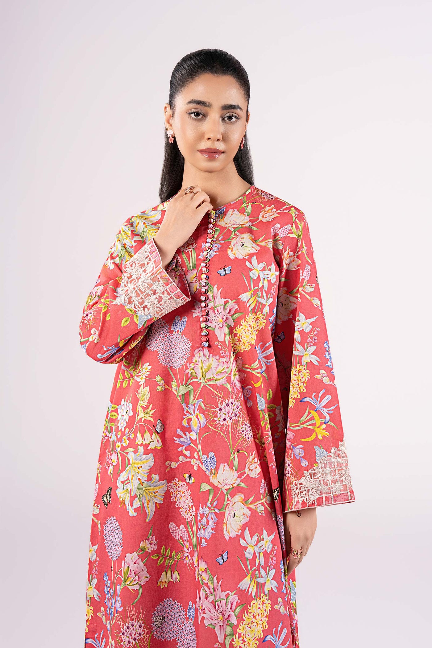 2 Pc Embroidered Slub Lawn Suit | MB-CS25-188