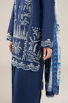 3 Pc Embroidered Crosshatch Lawn Suit
