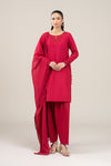 3 Pc Embroidered Dobby Viscose Suit