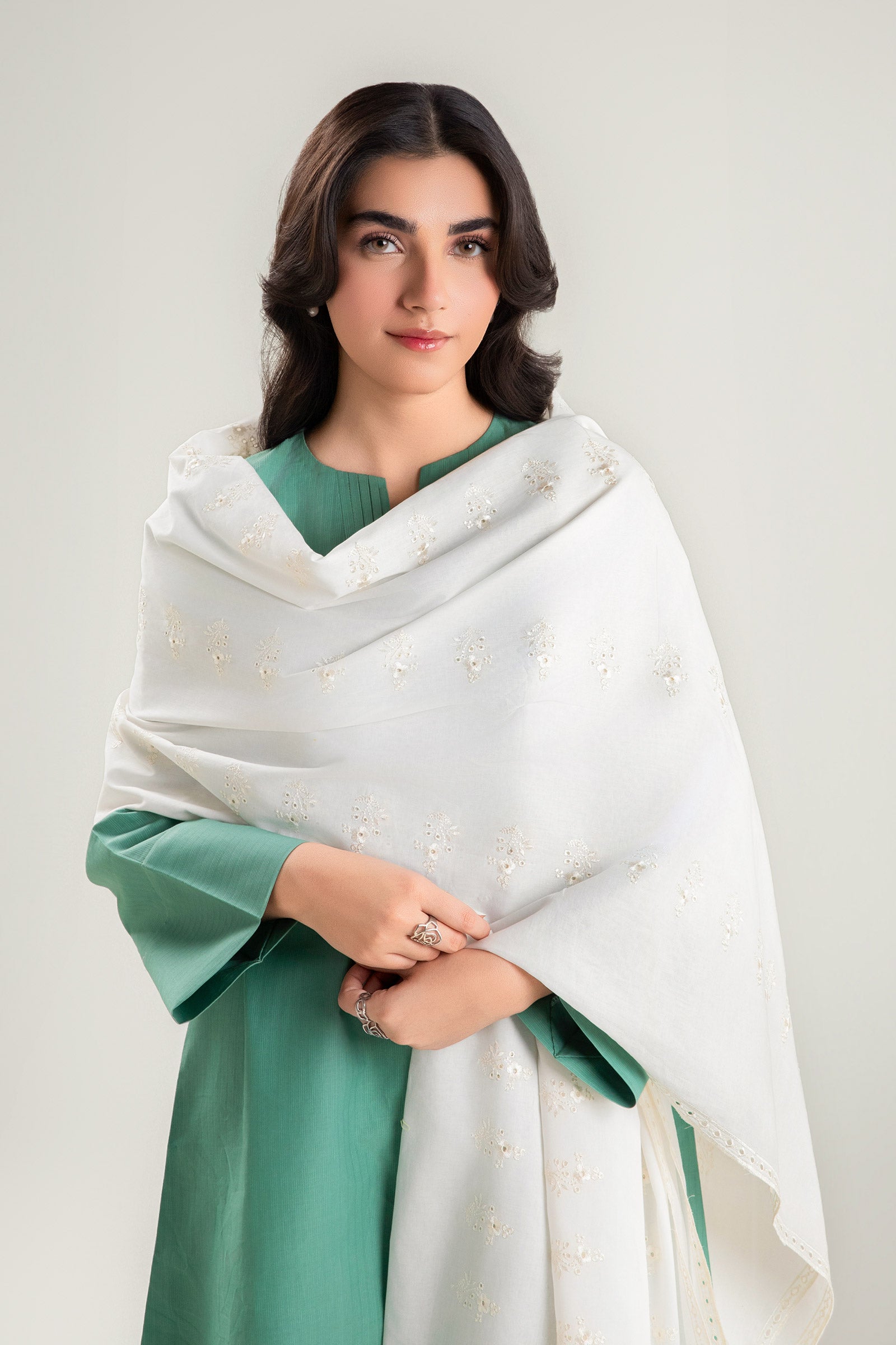 Embroidered Lawn Dupatta