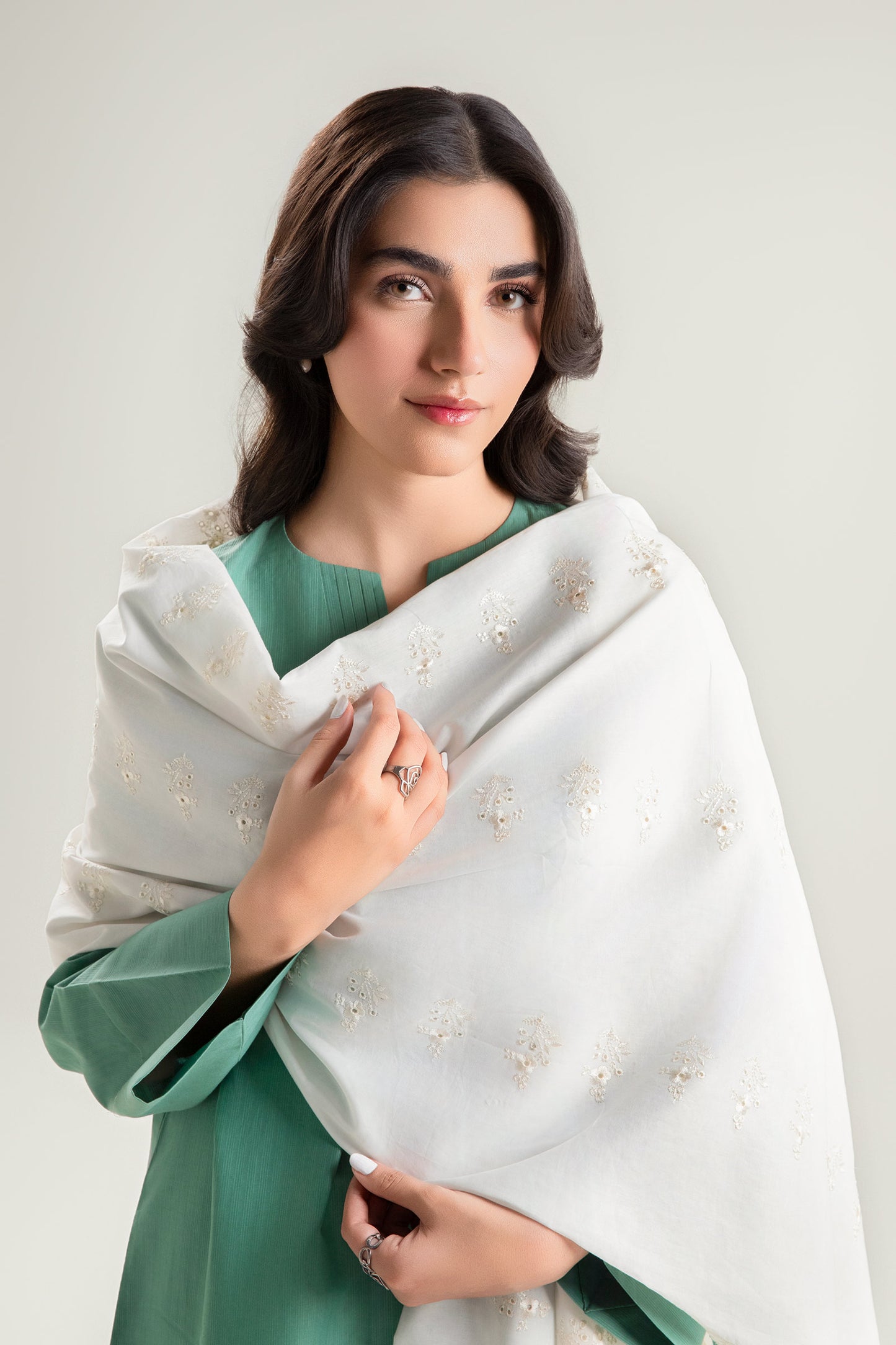 Embroidered Lawn Dupatta