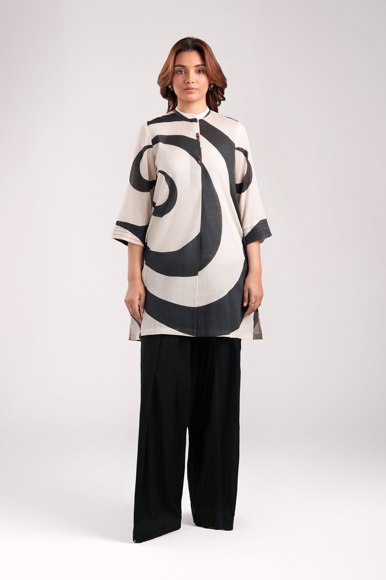 Printed Slub Lawn Shirt