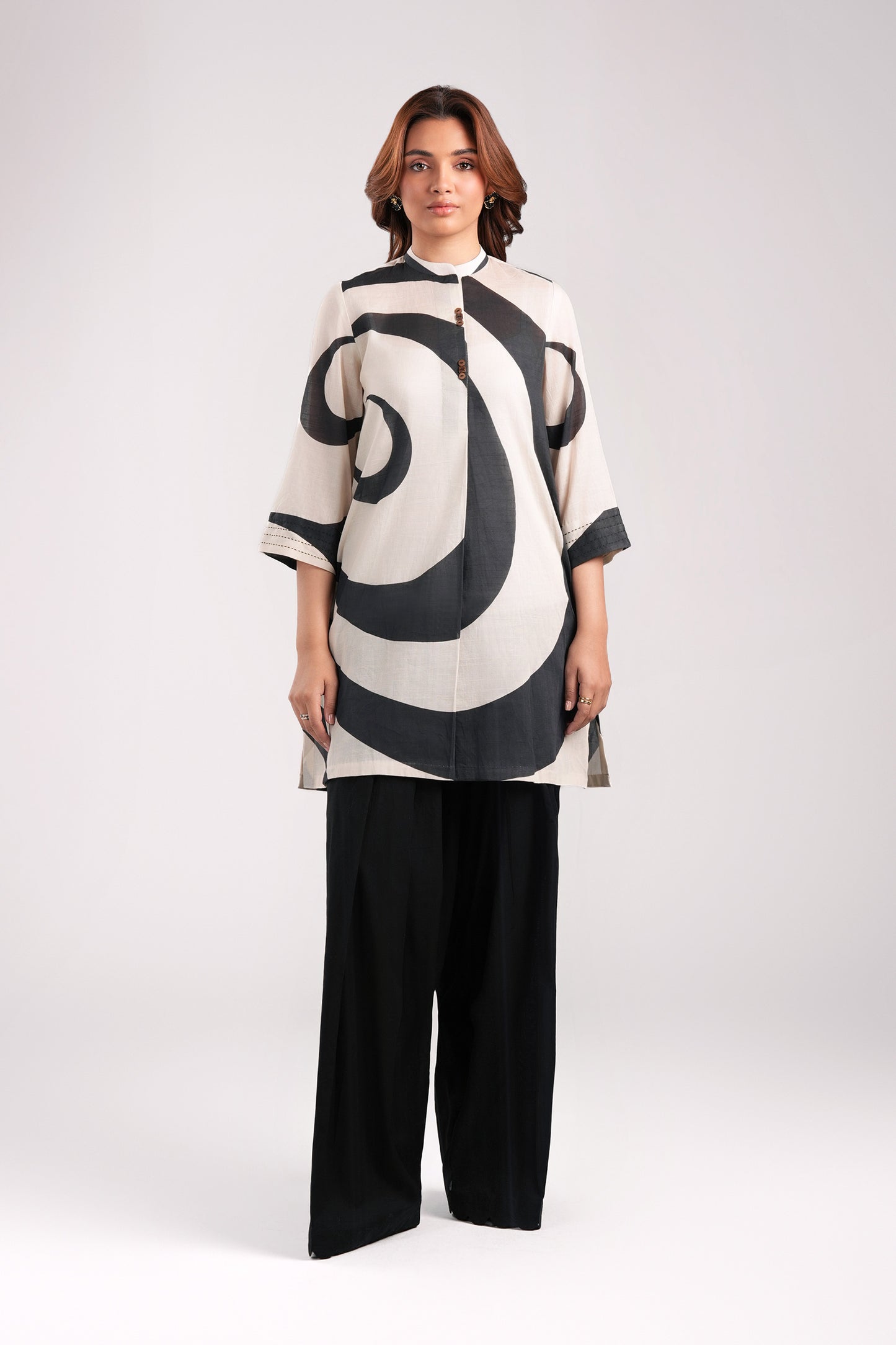 Printed Slub Lawn Shirt