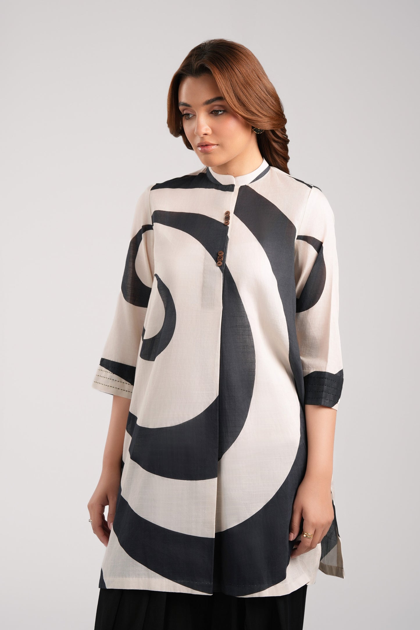 Printed Slub Lawn Shirt