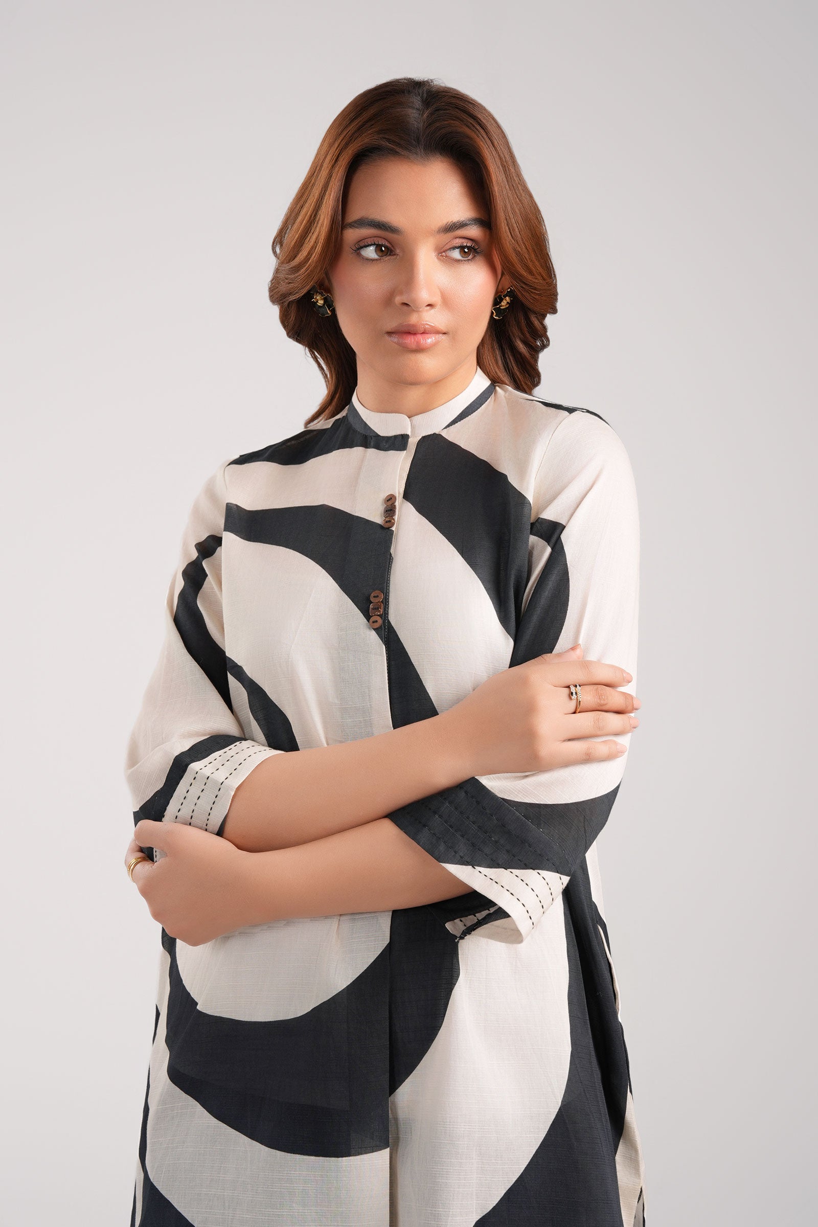 Printed Slub Lawn Shirt