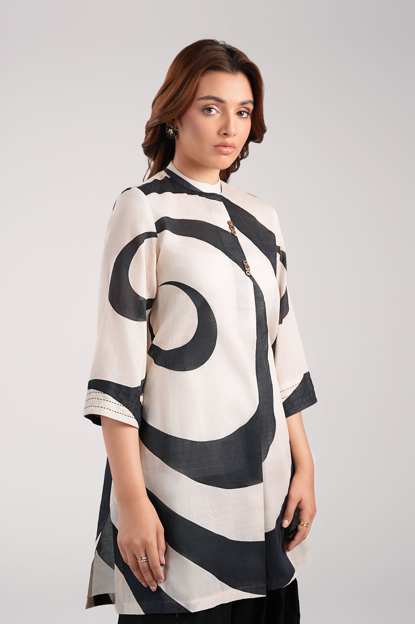 Printed Slub Lawn Shirt