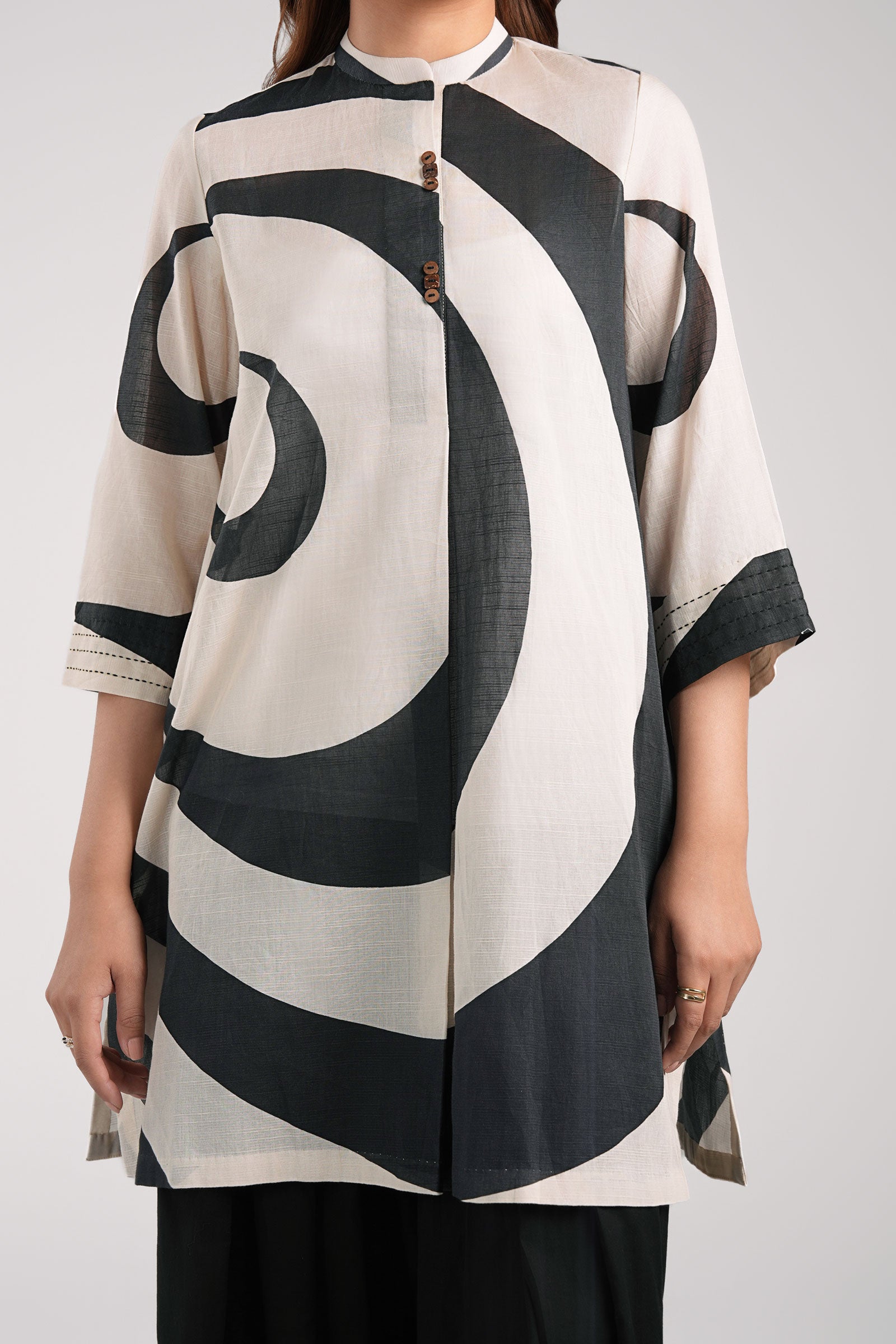 Printed Slub Lawn Shirt