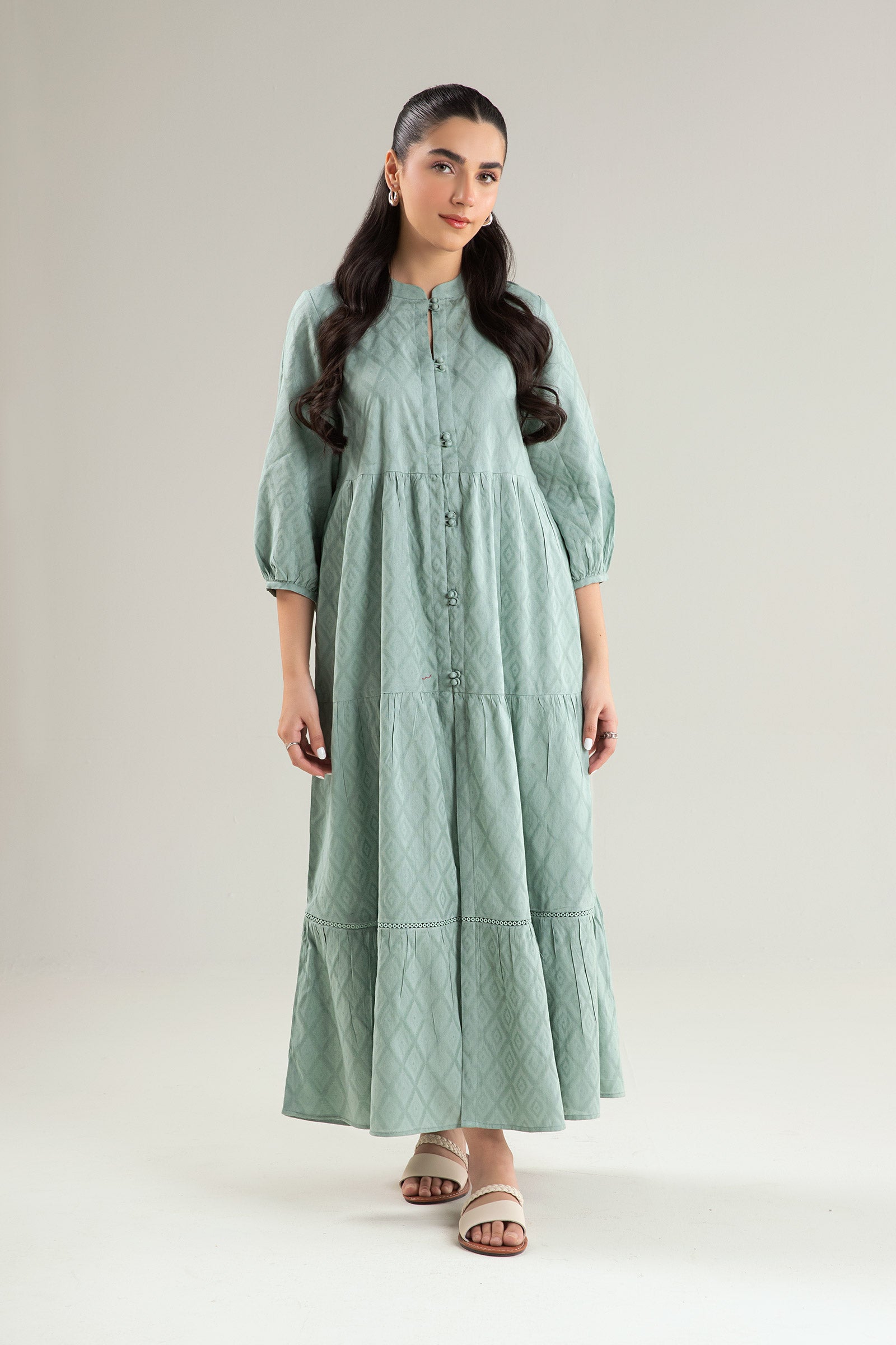 Dyed Dobby Viscose Dress