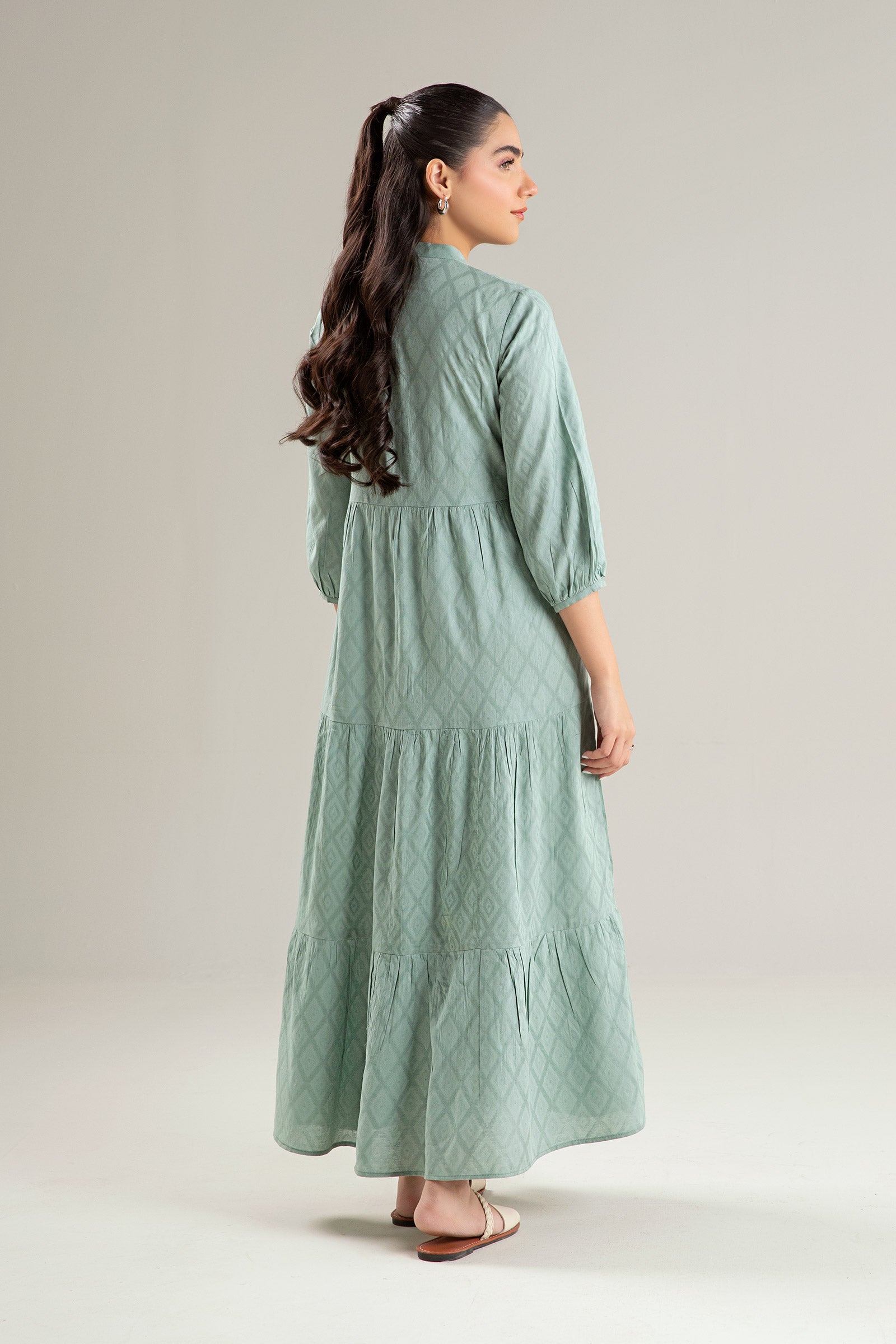 Dyed Dobby Viscose Dress