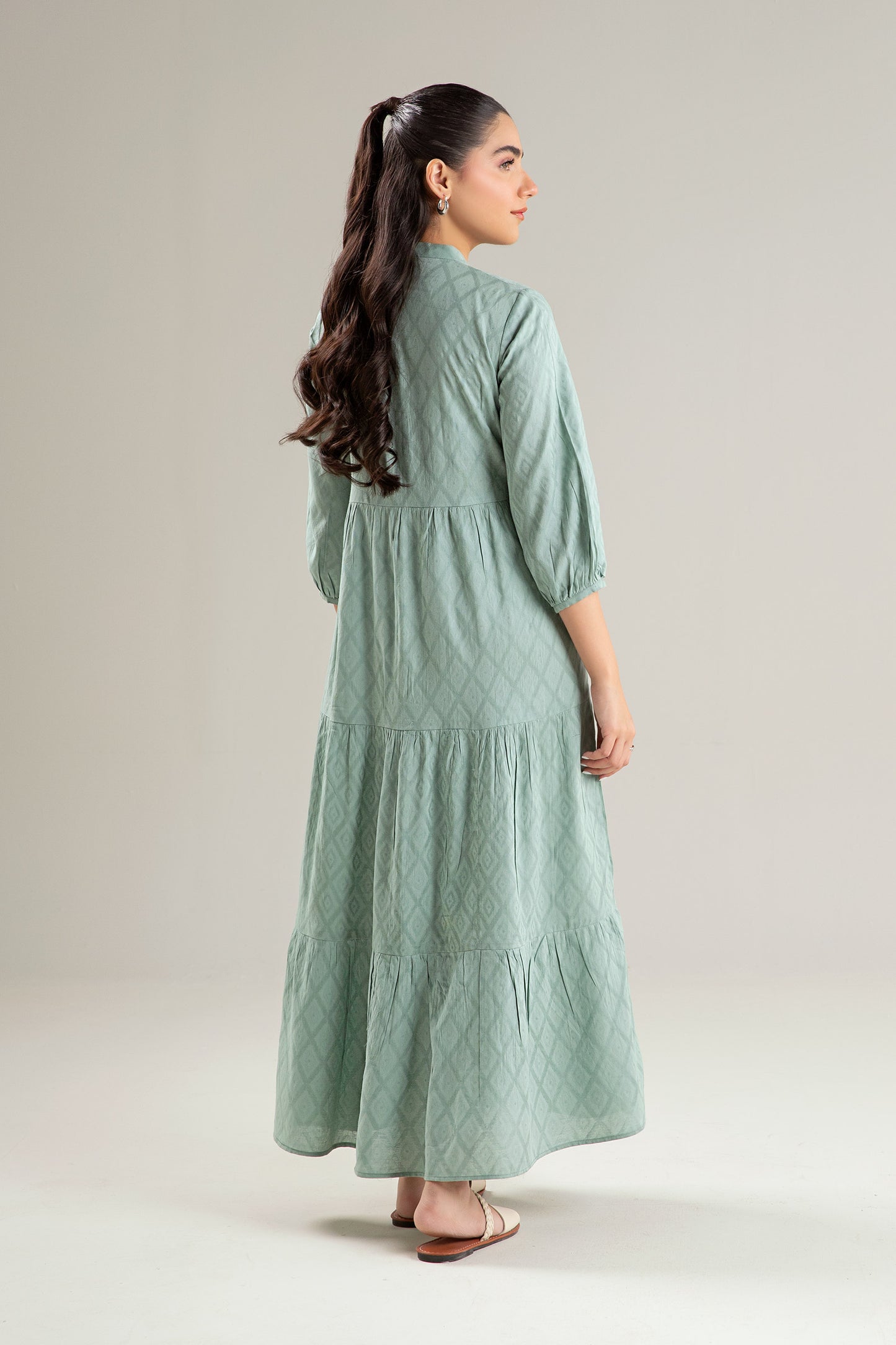 Dyed Dobby Viscose Dress