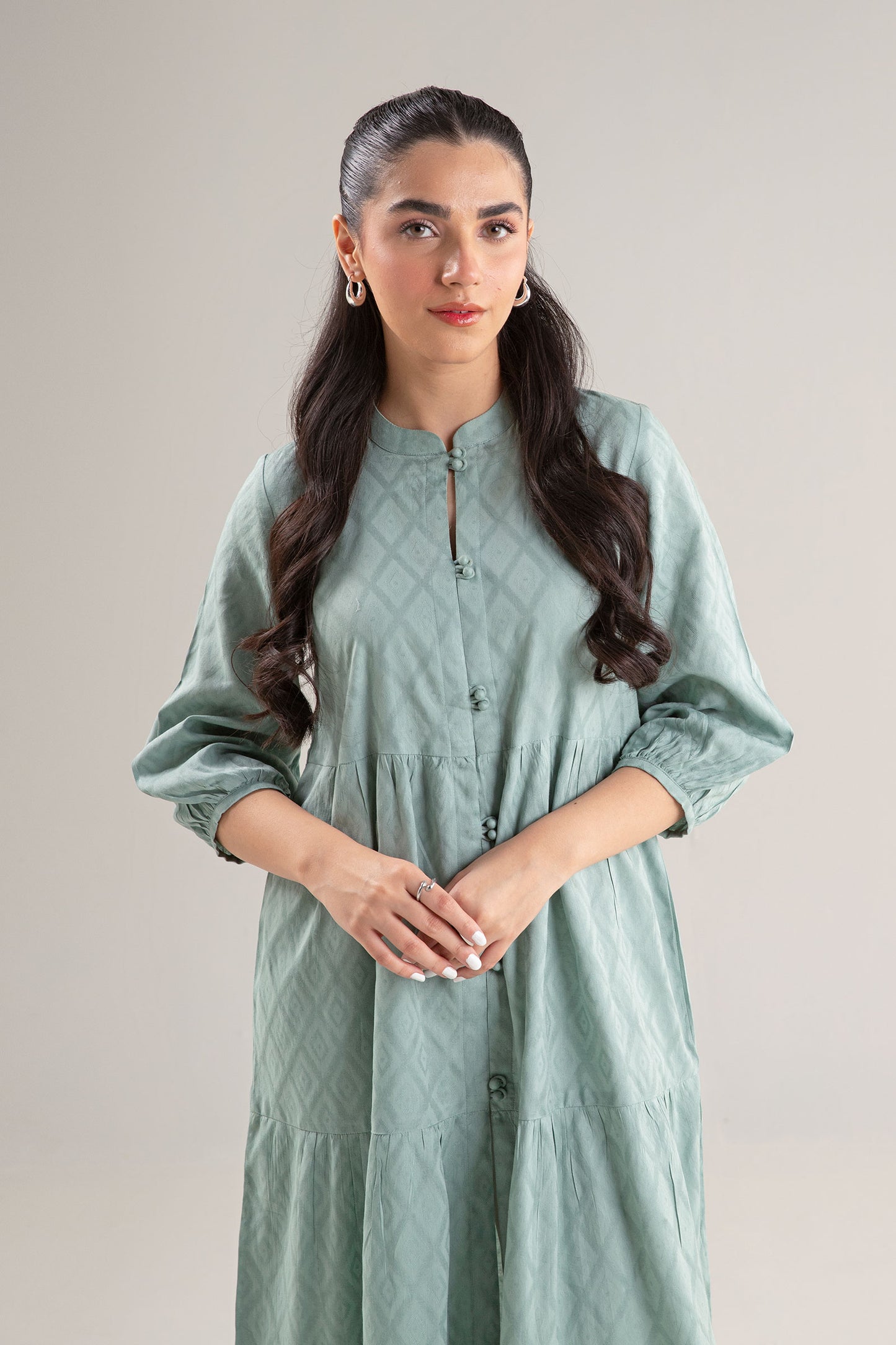 Dyed Dobby Viscose Dress