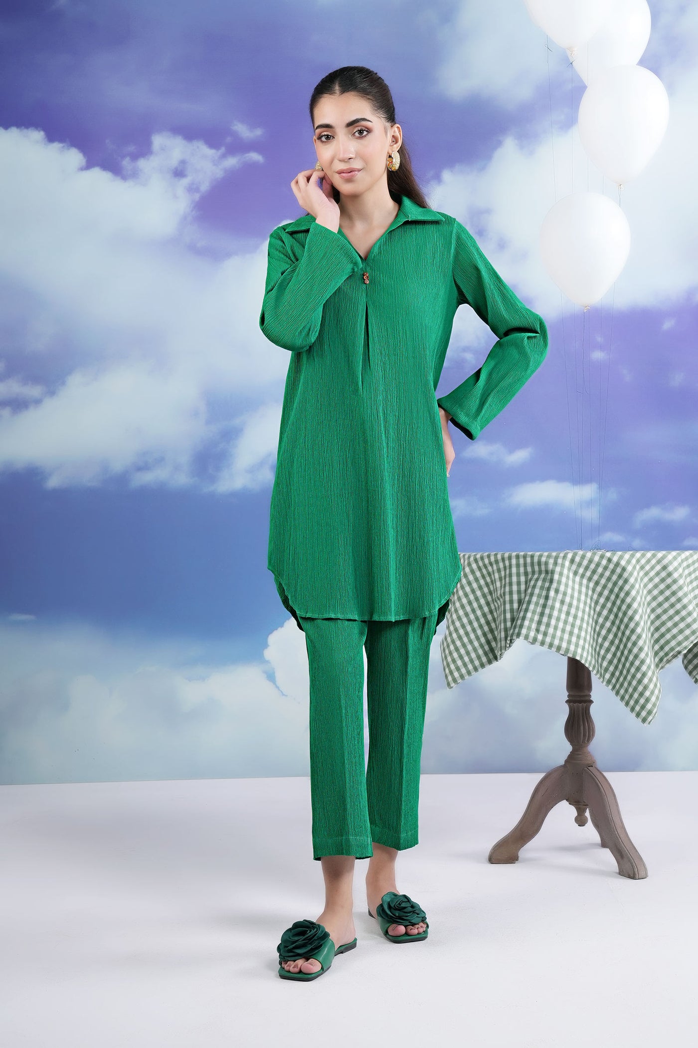 2 Pc Dyed Seersucker Suit | MB-CS25-43-B