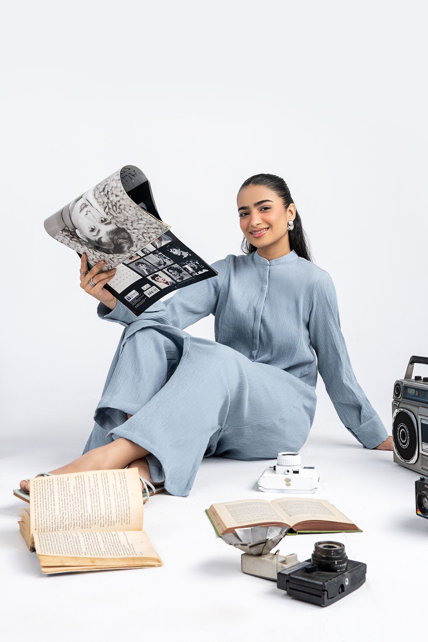 2 Pc Dyed Seersucker Suit