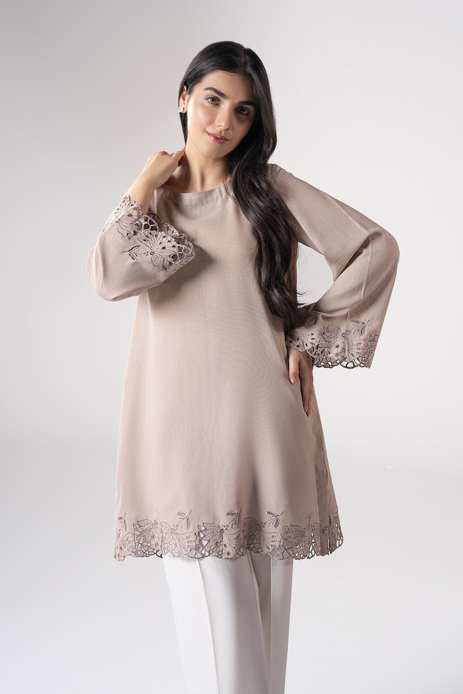 Embroidered Karandi Shirt