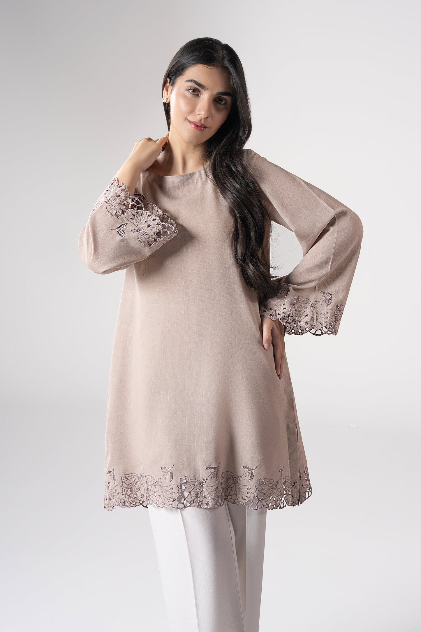 Embroidered Karandi Shirt