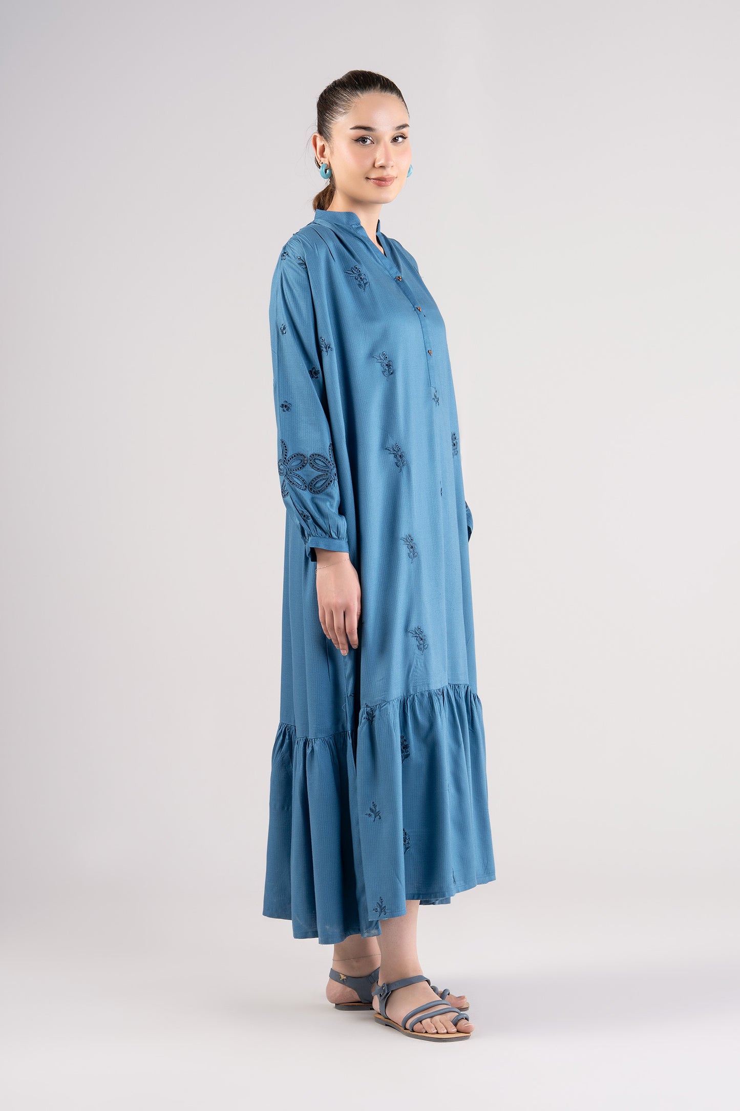 Embroidered Ripstop Dress