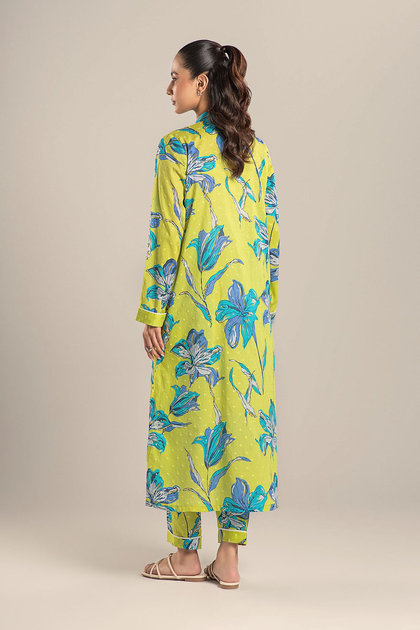 2 Pc Printed Brochia Suit