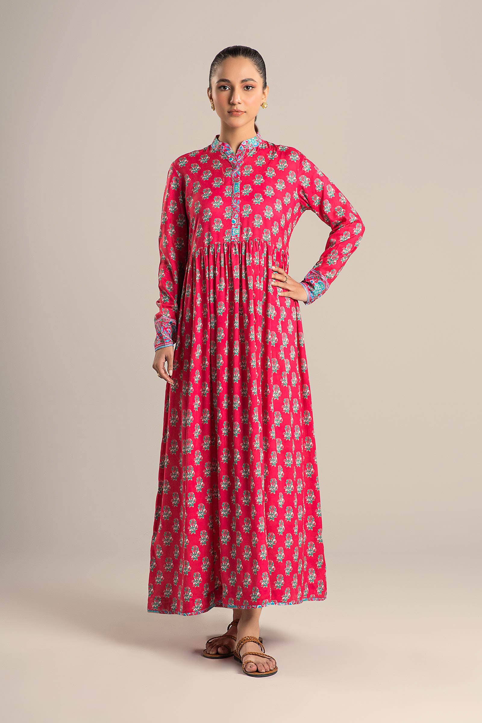 Printed Arabic Lawn Dress
