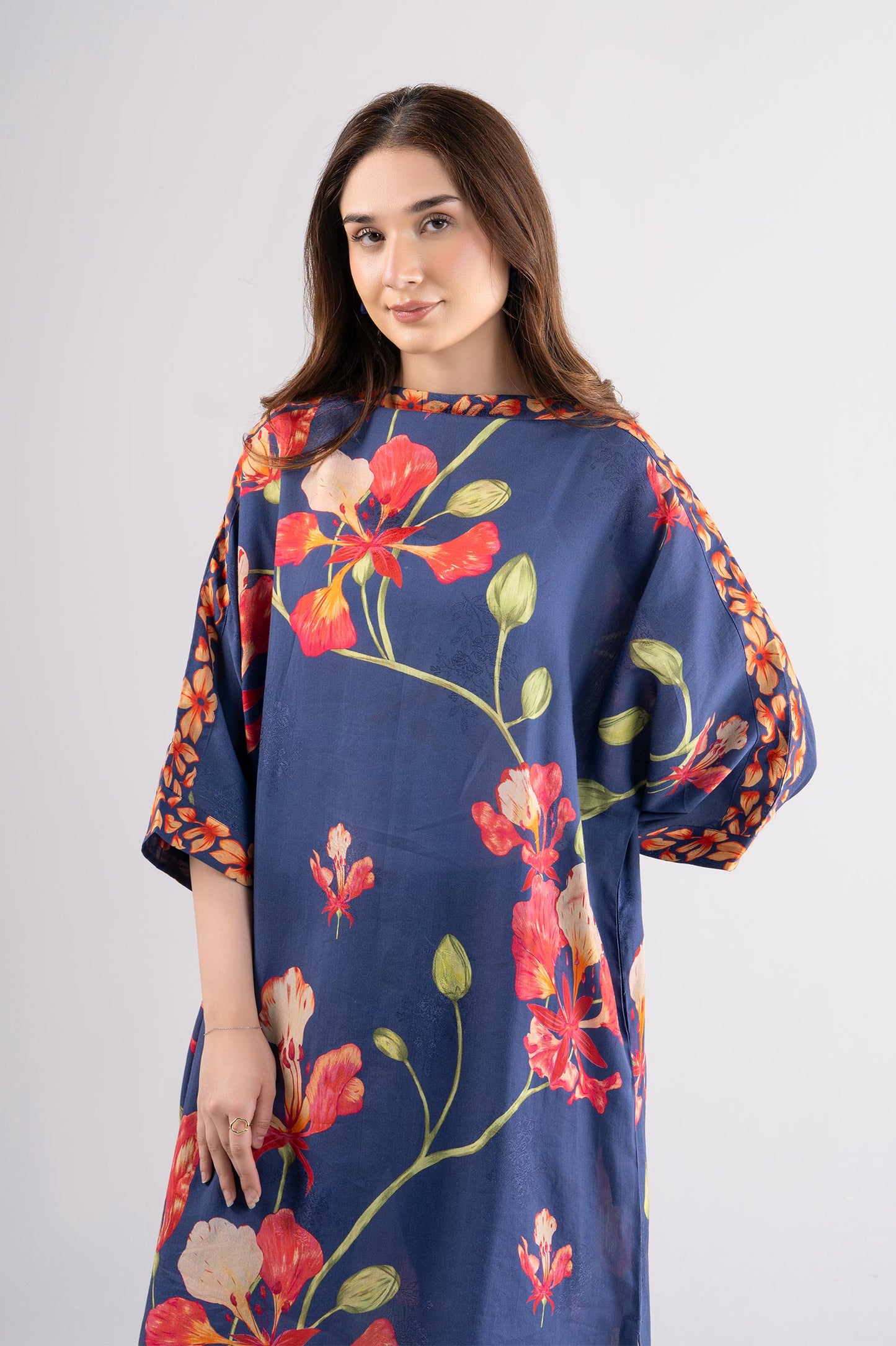 Printed Jacquard Viscose Tunic
