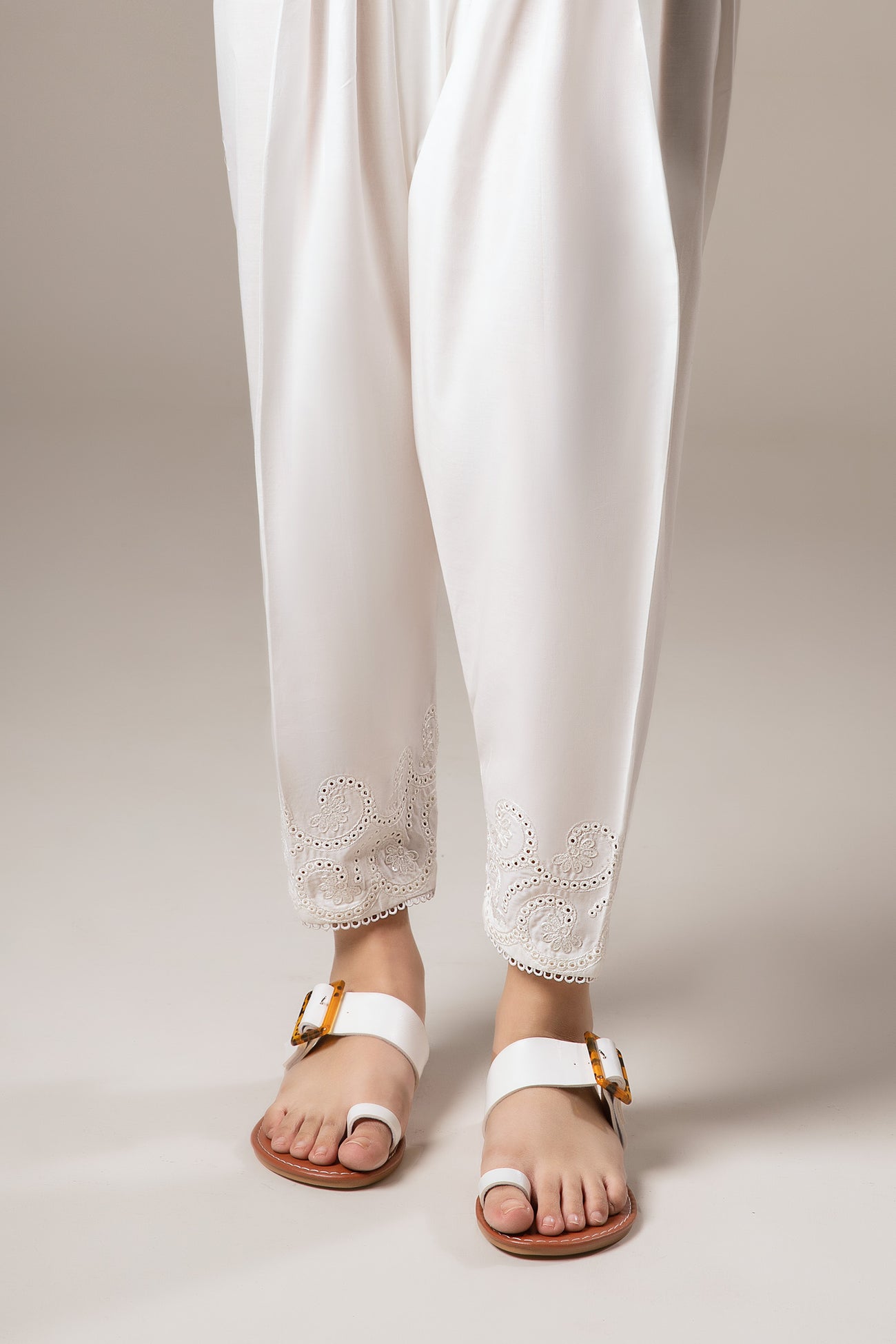 Embroidered Cambric Shalwar