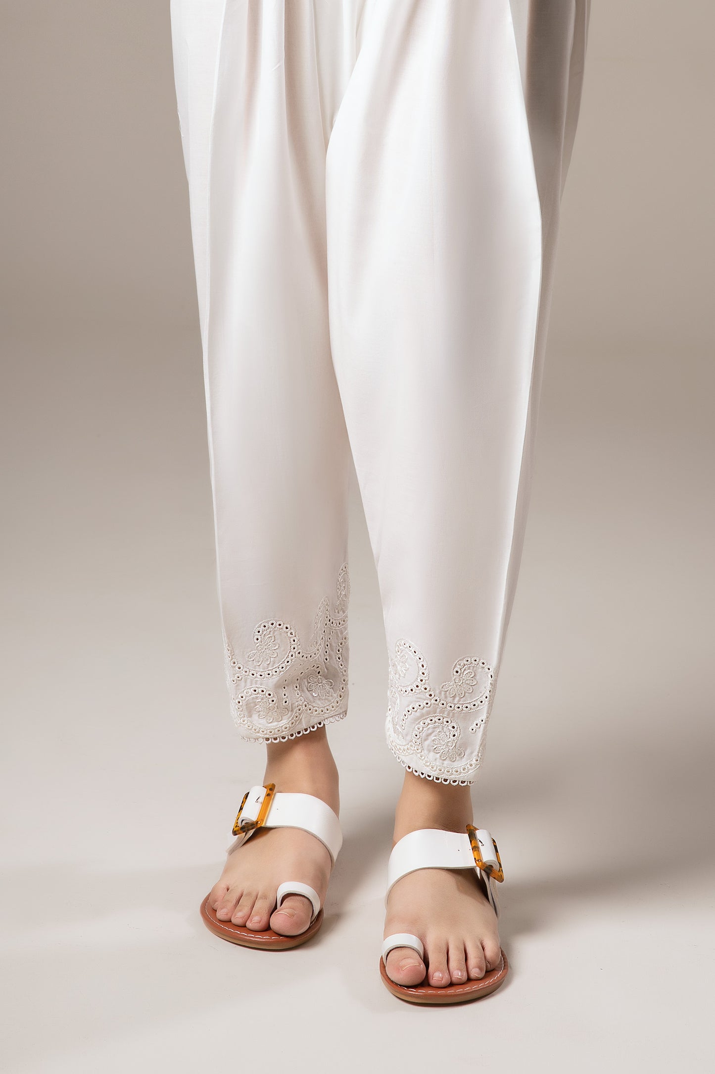 Embroidered Cambric Shalwar