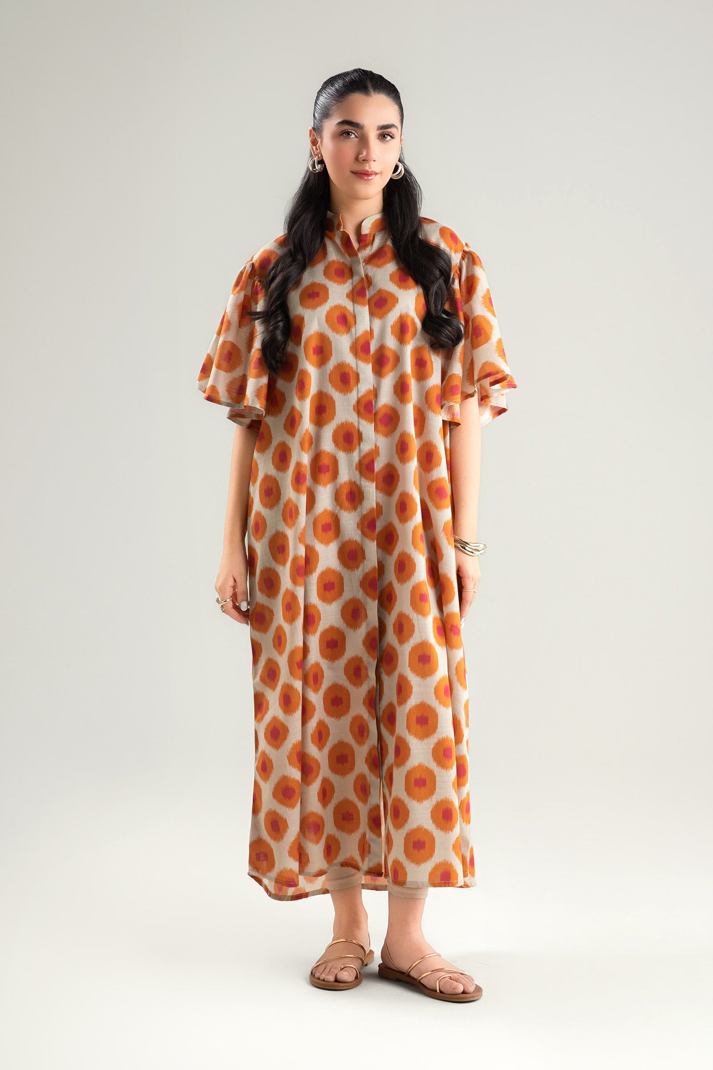 Printed Slub Lawn Tunic