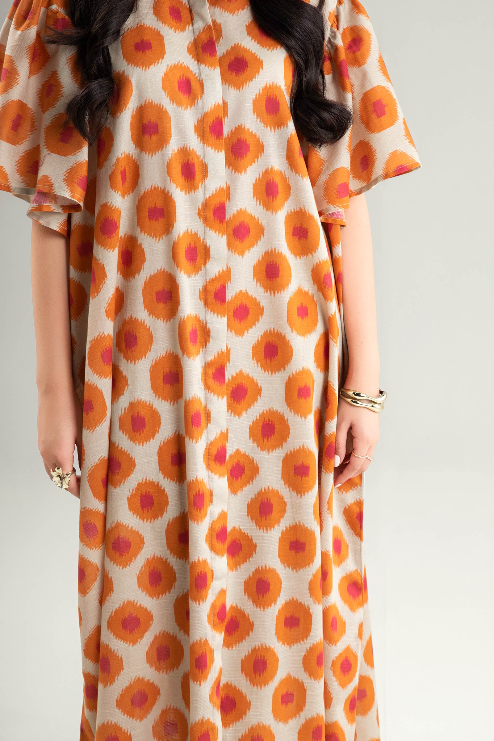 Printed Slub Lawn Tunic
