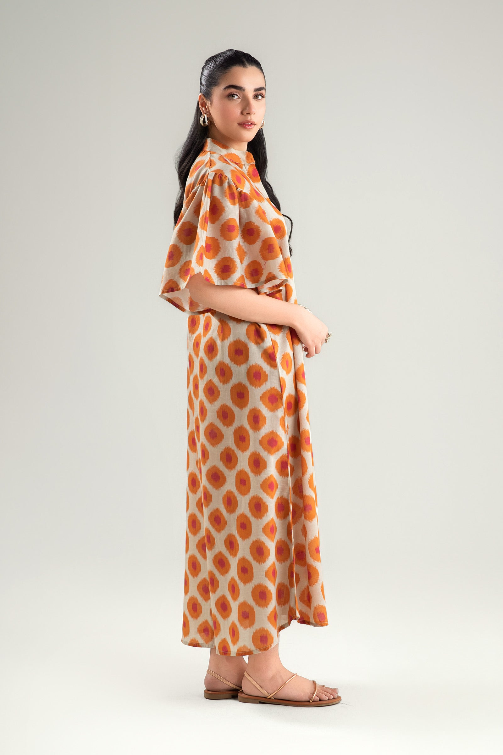 Printed Slub Lawn Tunic