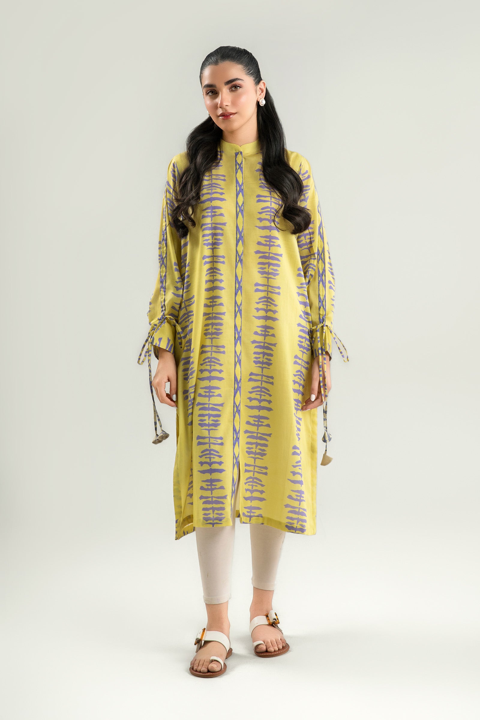 Printed Slub Lawn Tunic