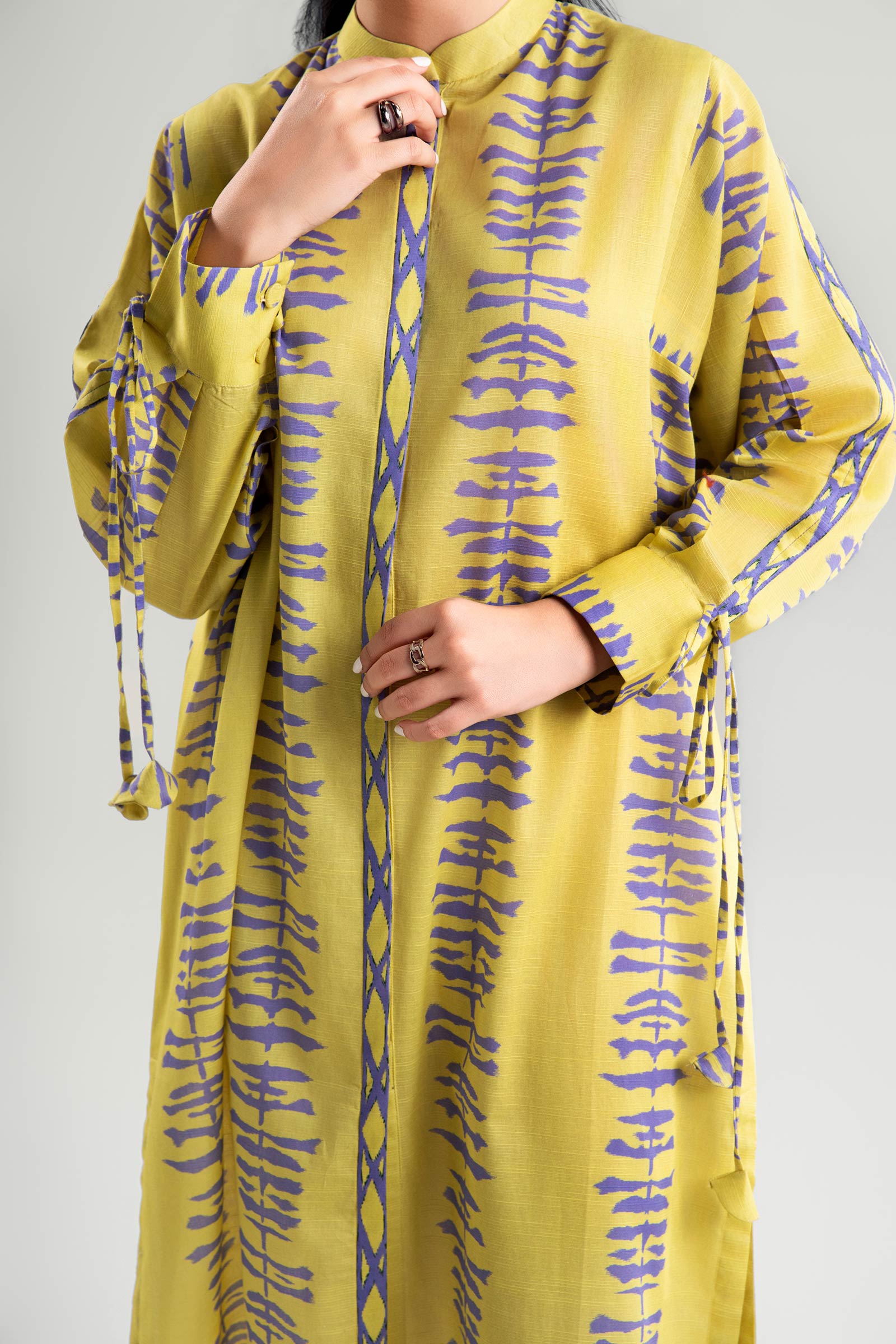 Printed Slub Lawn Tunic