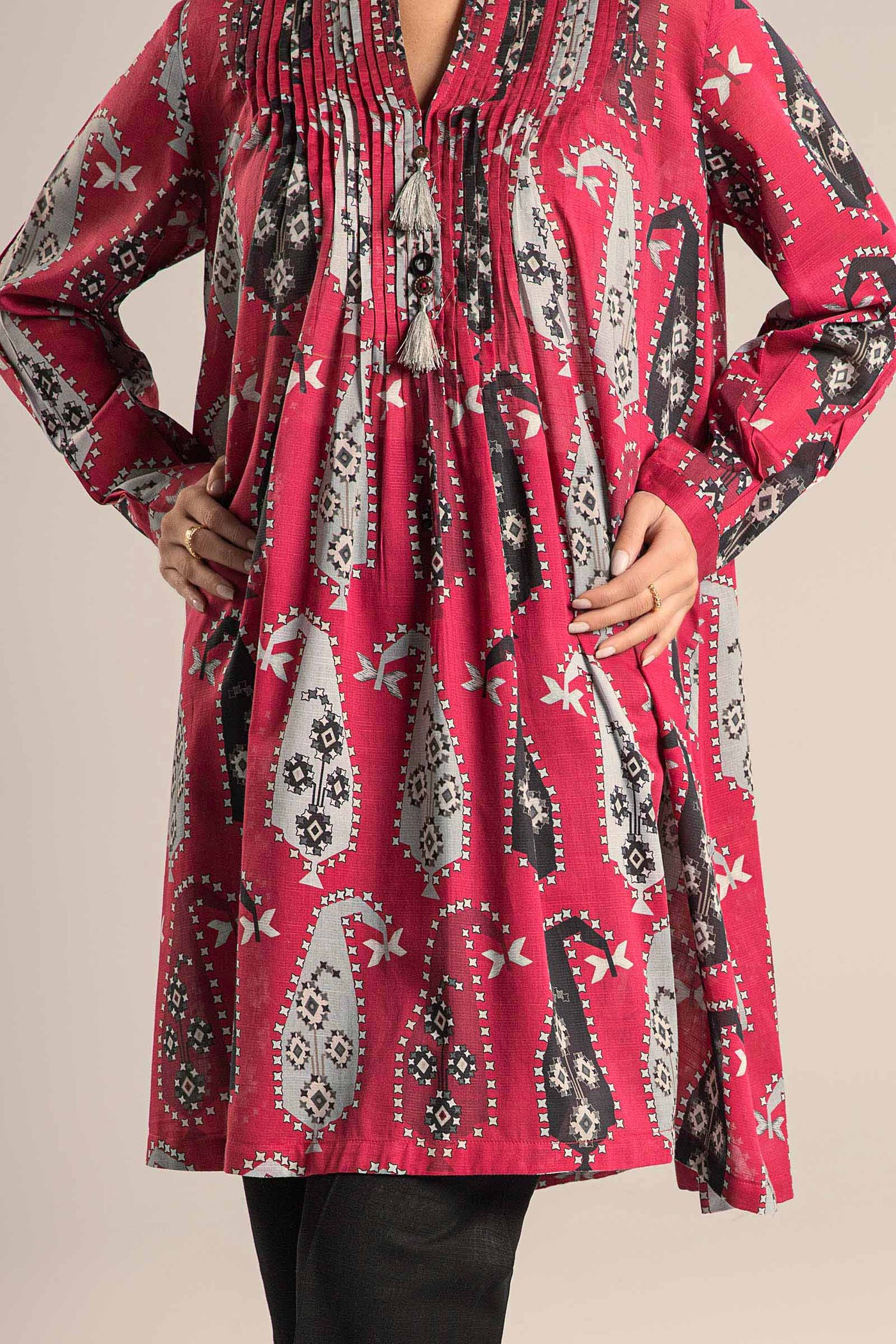 Printed Slub Lawn Shirt