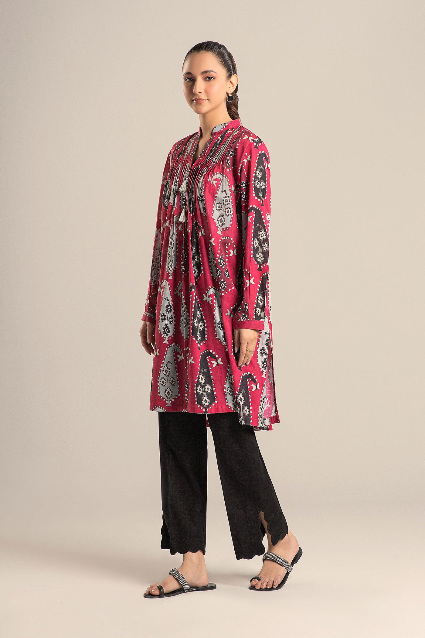 Printed Slub Lawn Shirt