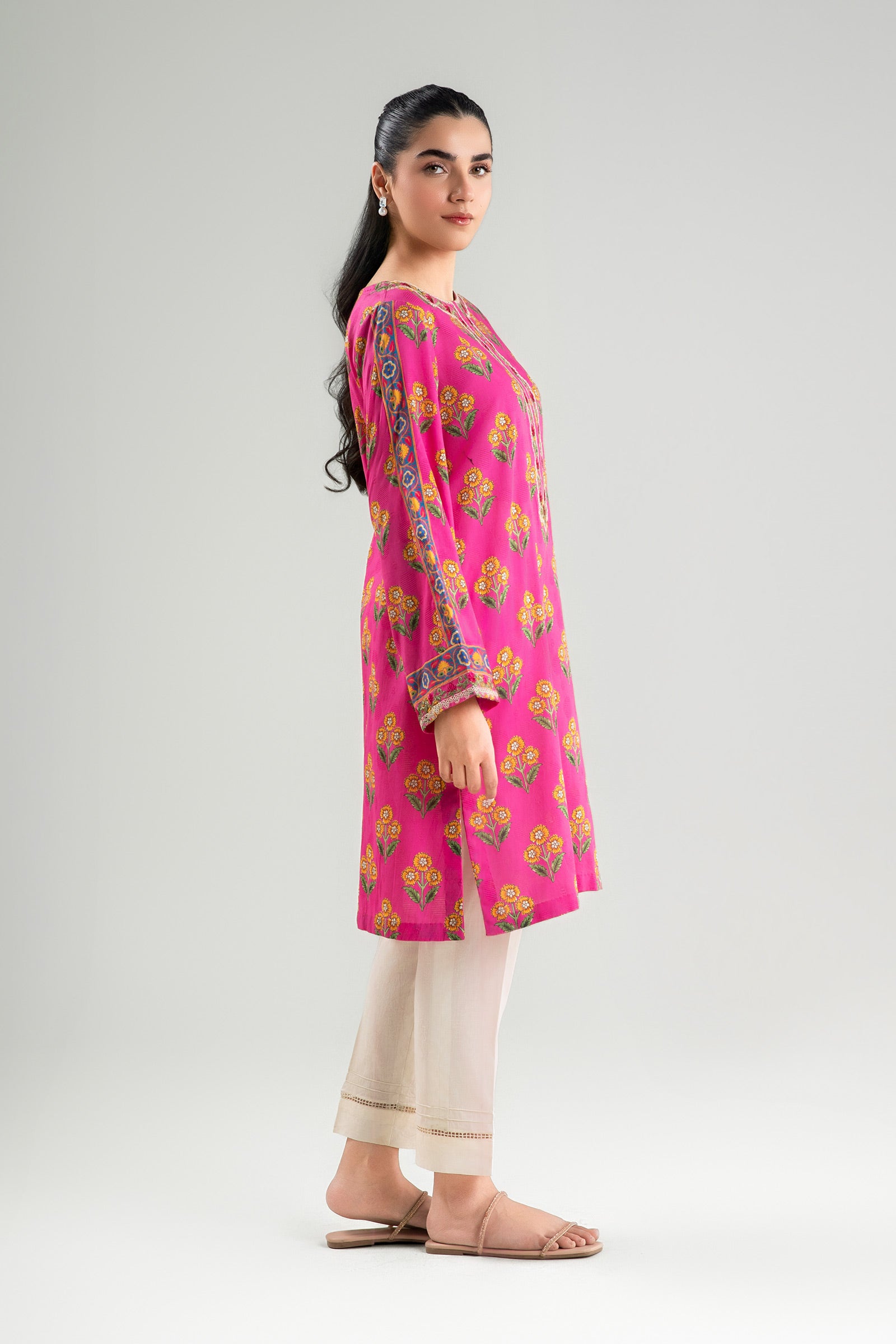 Embroidered Textured Cotton Shirt