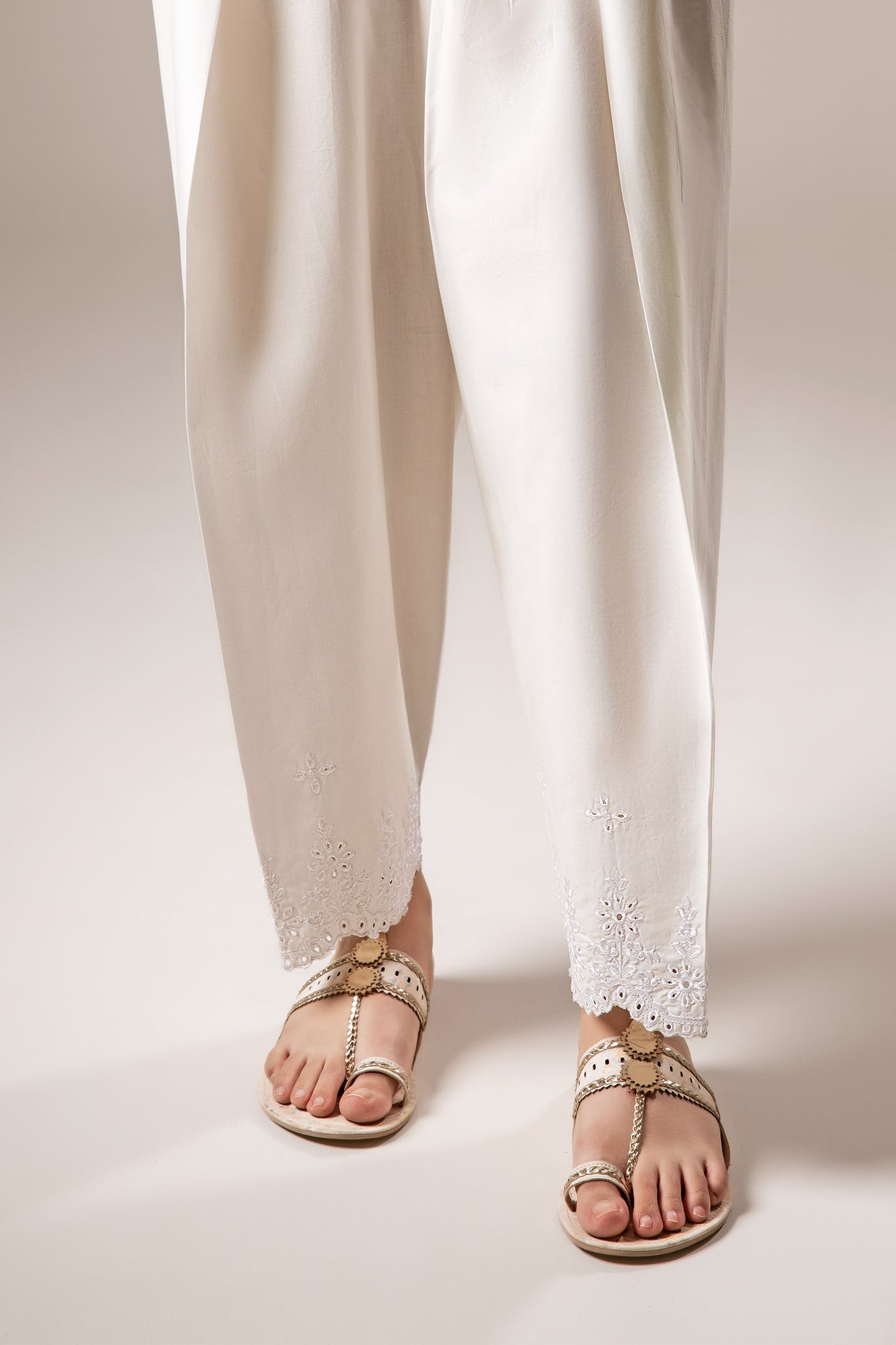 Embroidered Cambric Shalwar