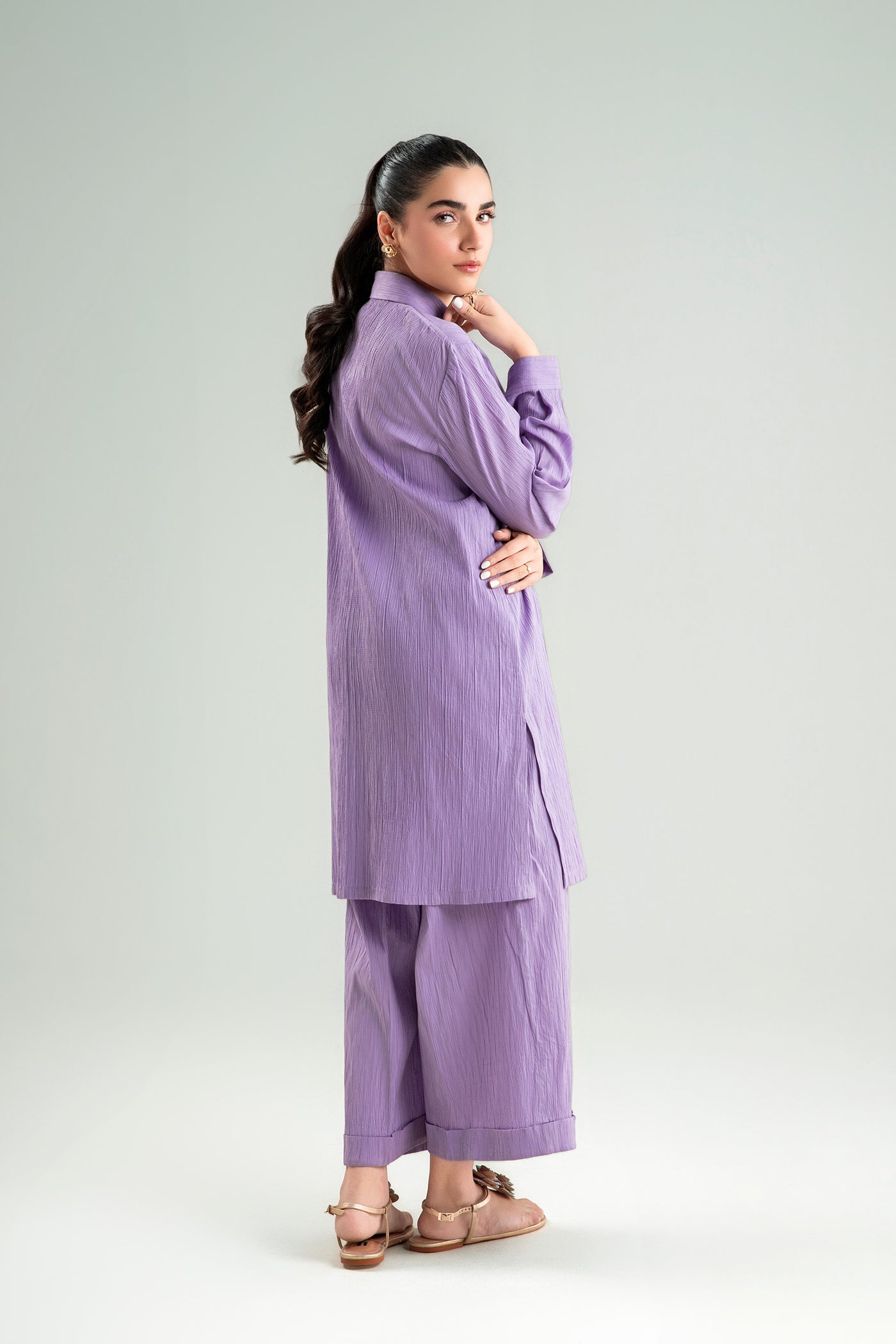 2 Pc Dyed Seersucker Suit