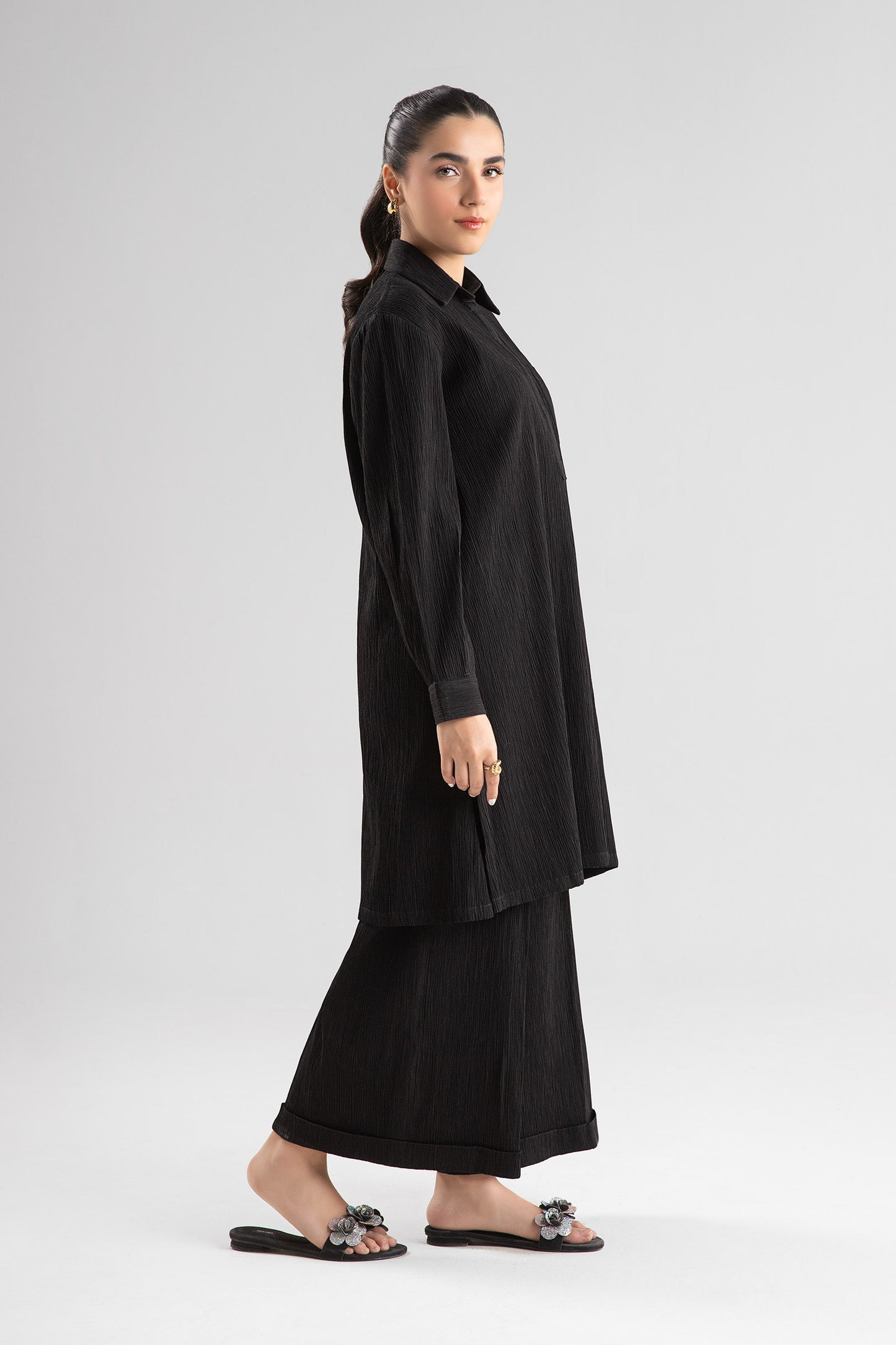 2 Pc Dyed Seersucker Suit