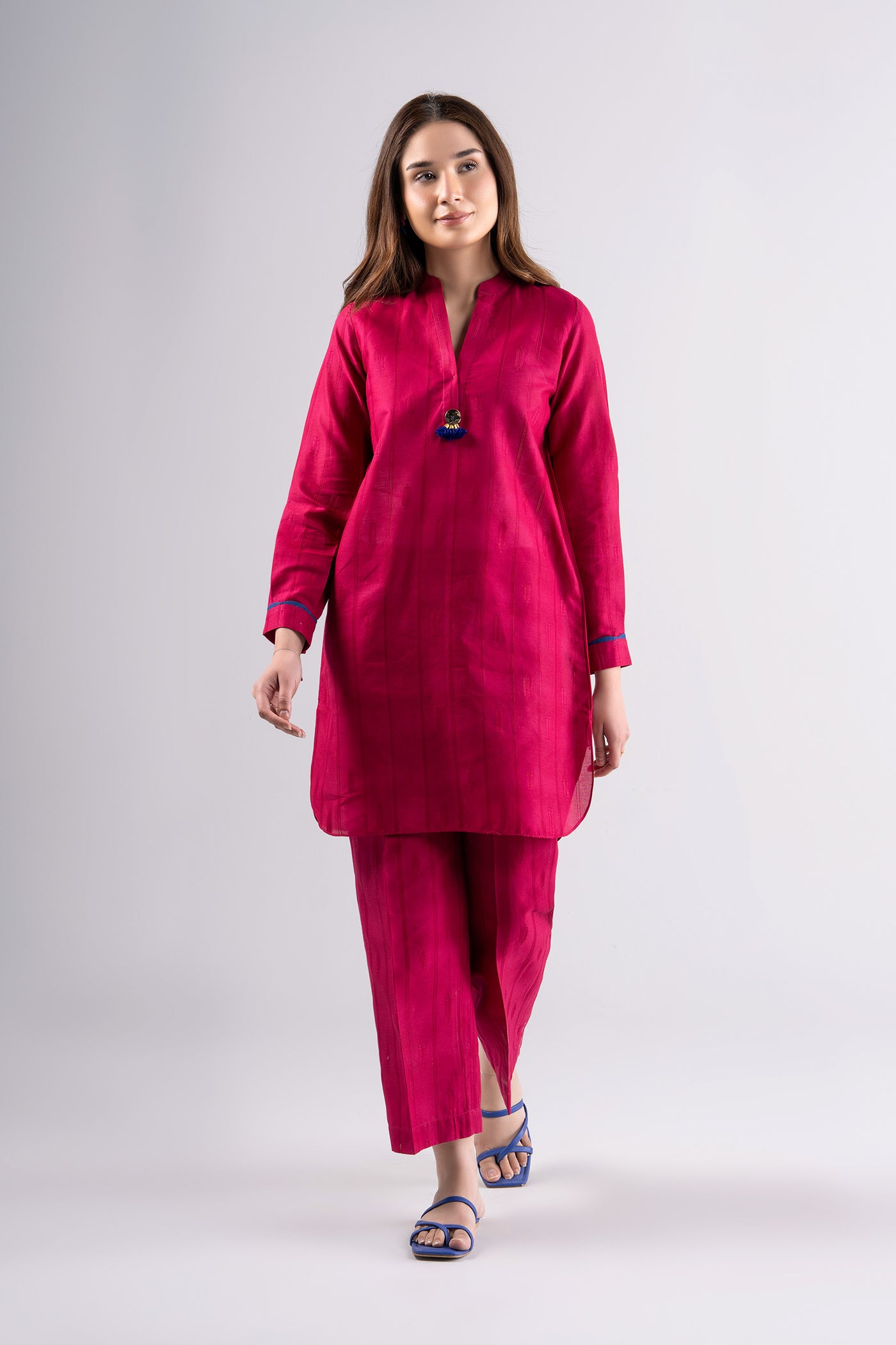 2 Pc Dyed Textured Suit