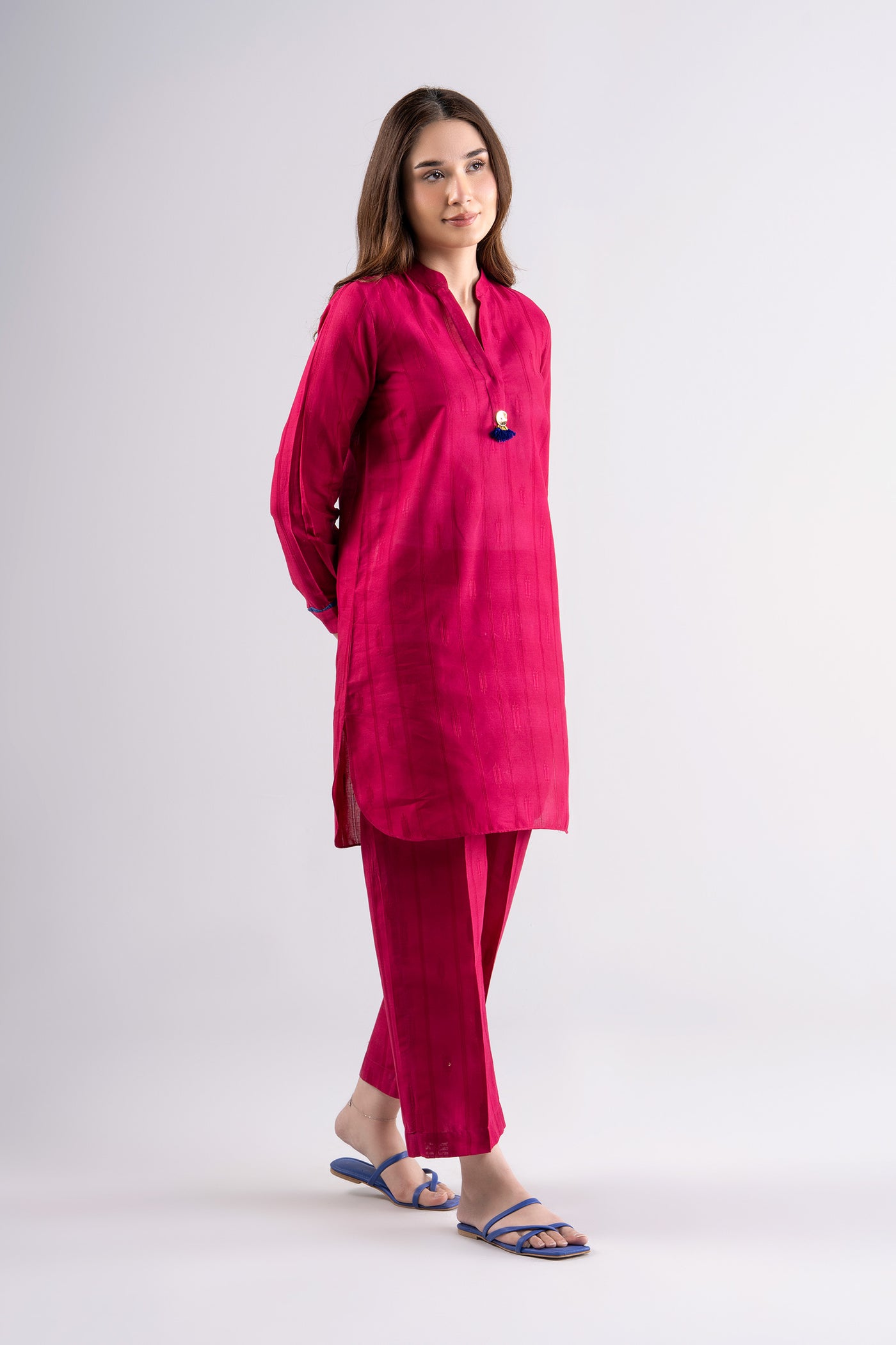 2 Pc Dyed Textured Suit