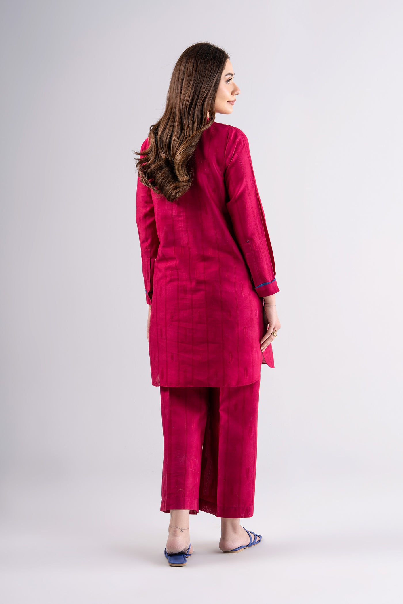2 Pc Dyed Textured Suit