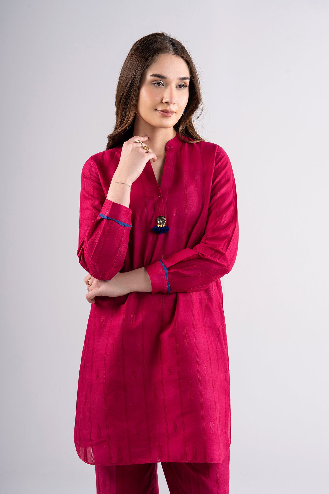 2 Pc Dyed Textured Suit