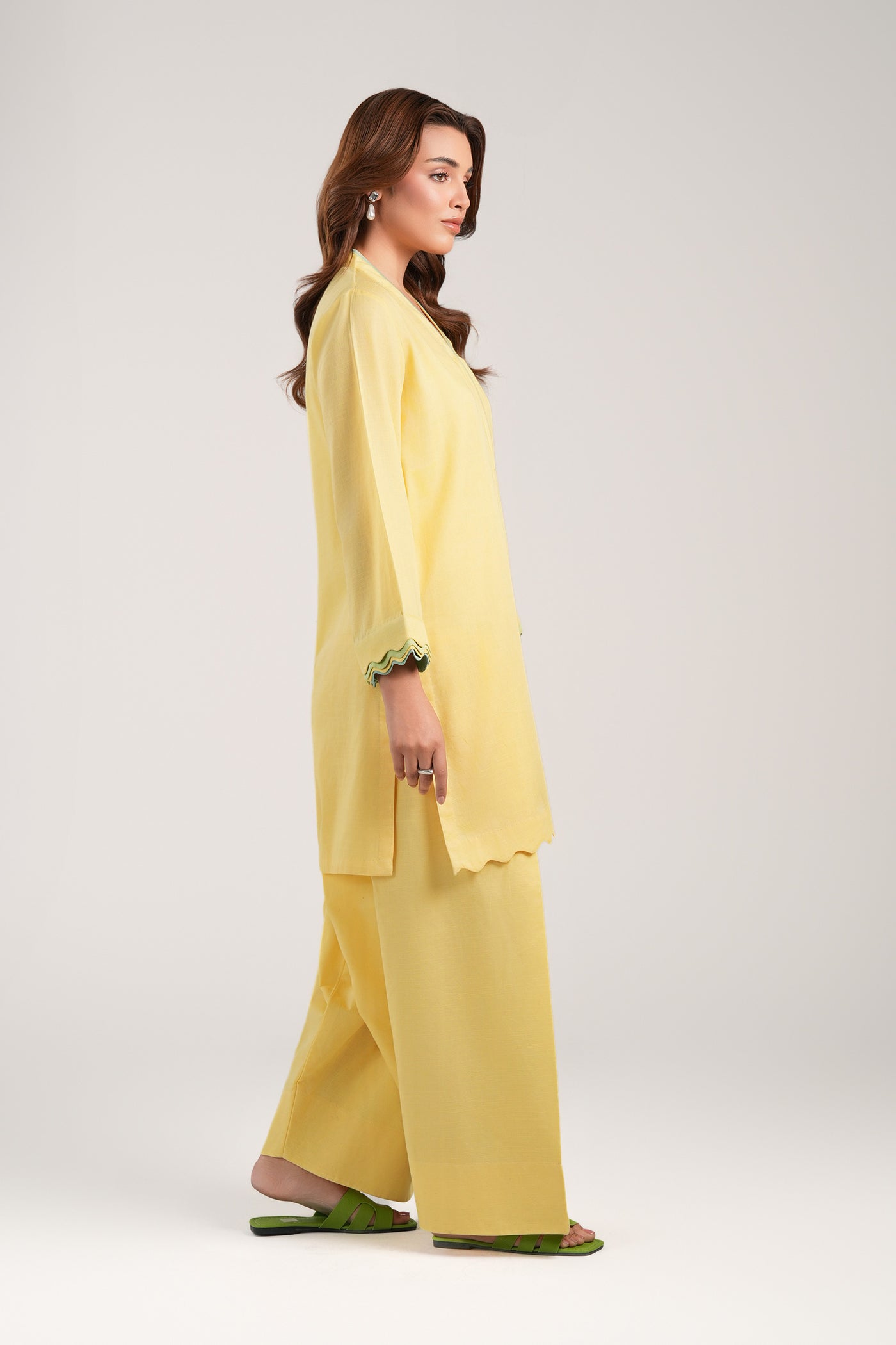 2 Pc Dyed Slub Lawn Suit | MB-CS25-93