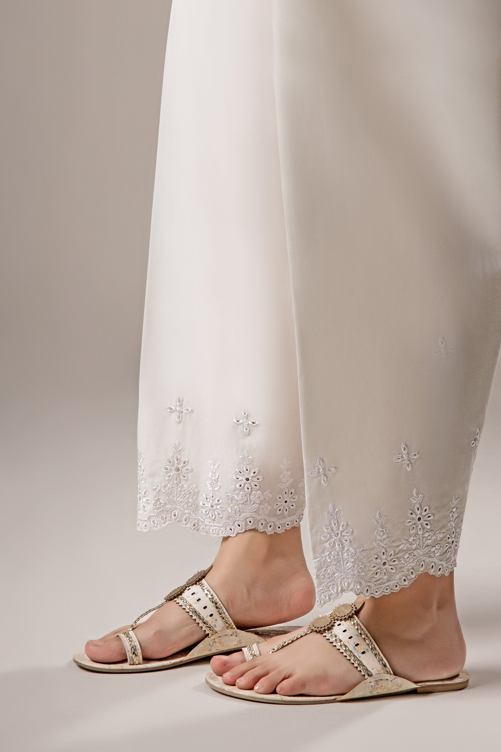 Embroidered Cambric Shalwar