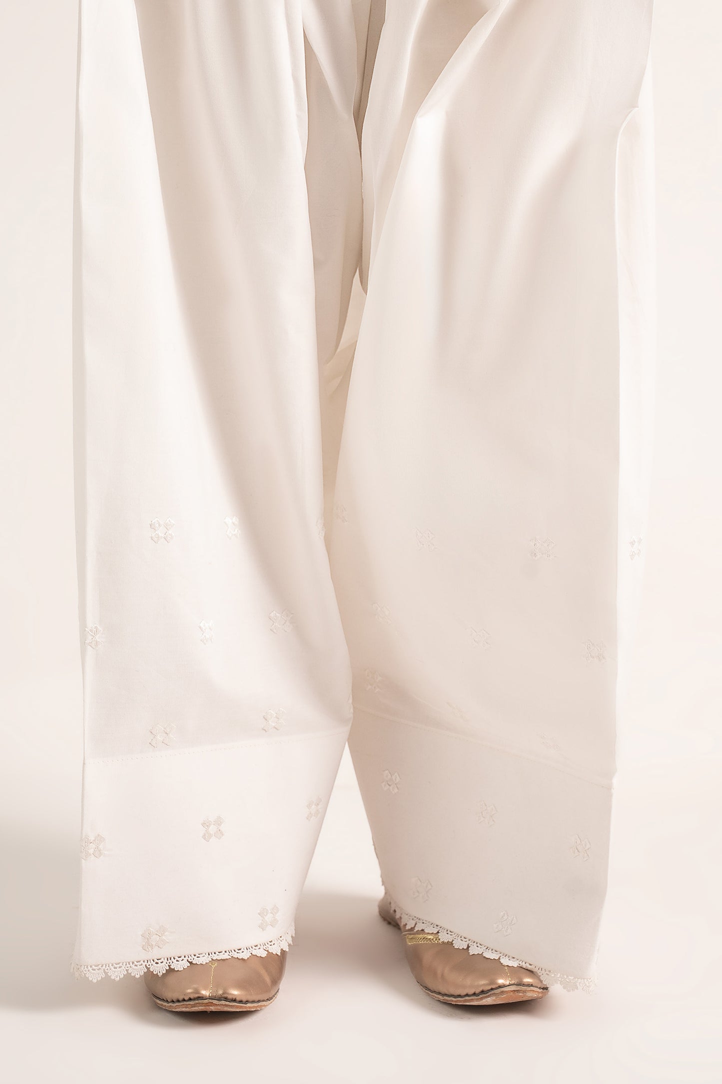 Embroidered Cambric Shalwar