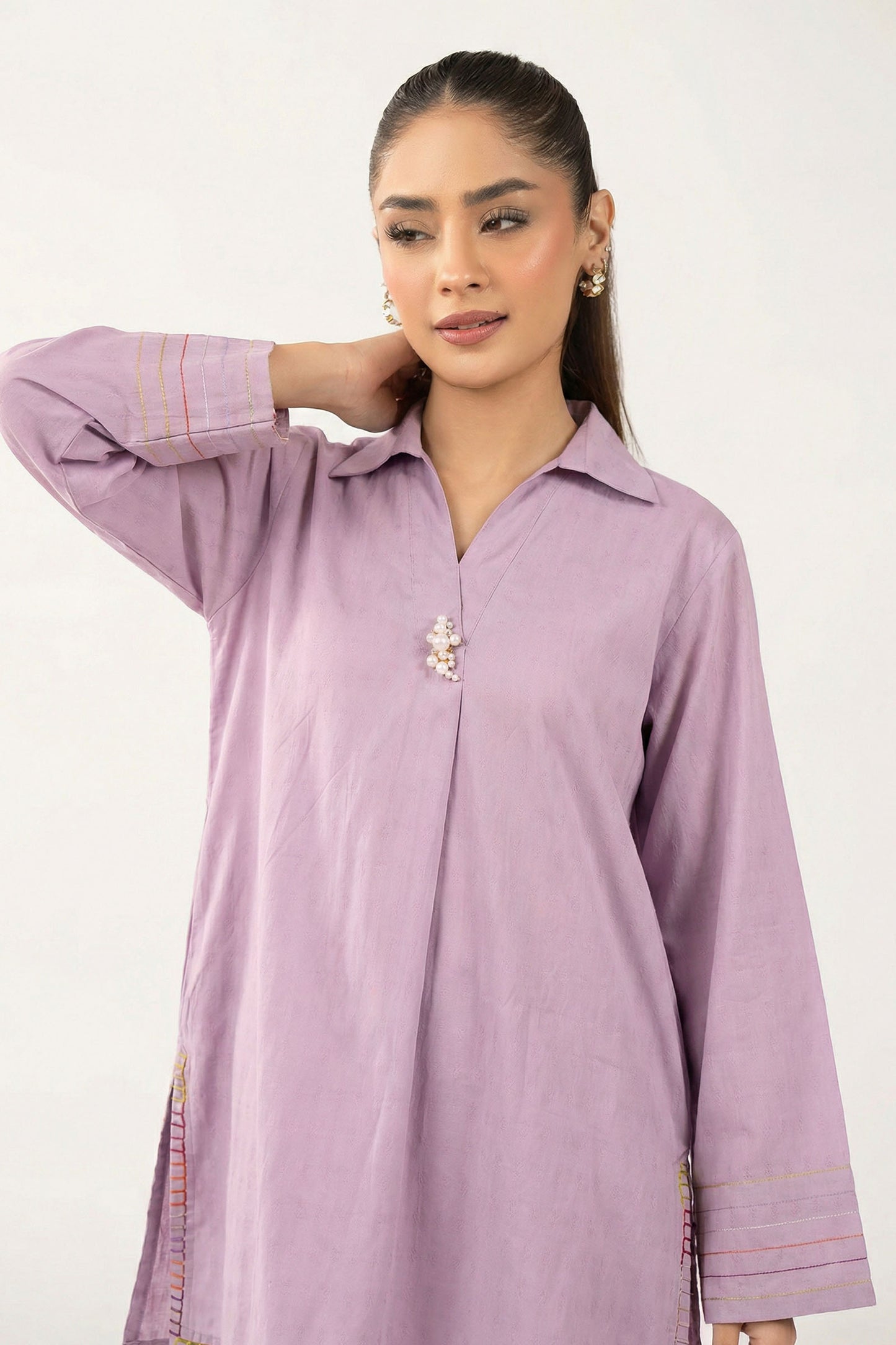 2 Pc Dyed Dobby Cotton Suit