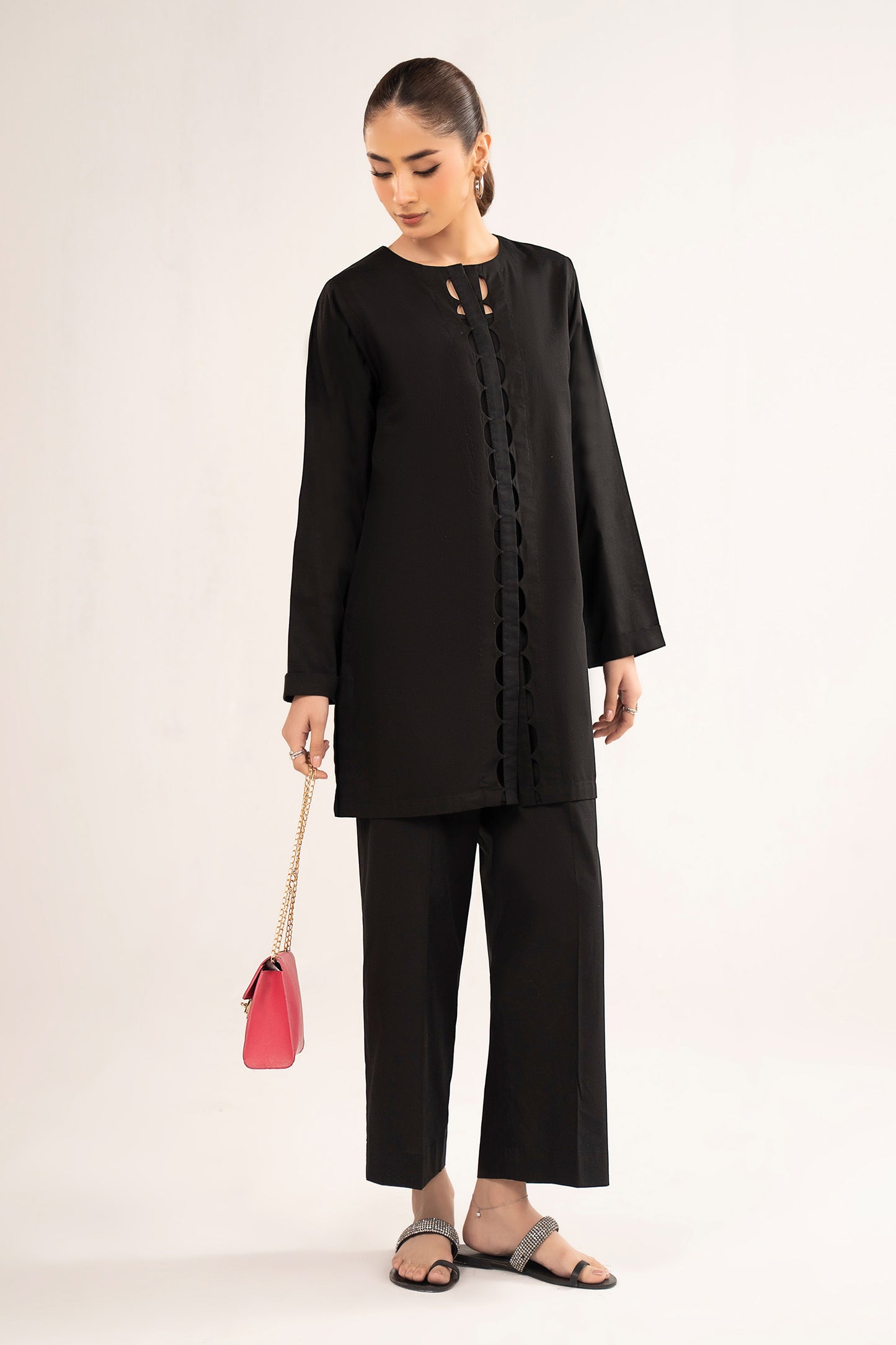 2 Pc Dyed Pinstripe Cotton Suit