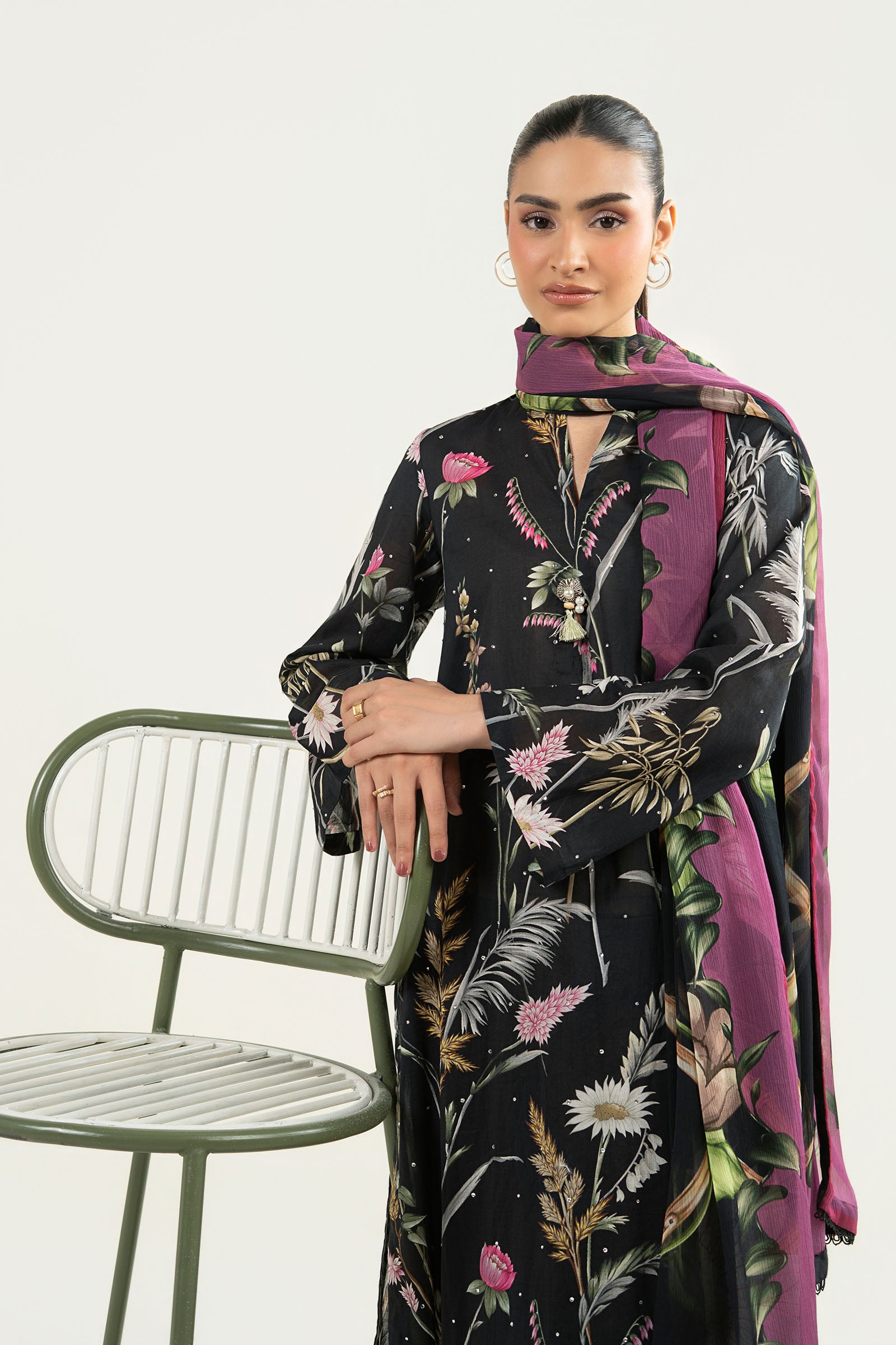 2 Pc Embroidered Lawn Suit