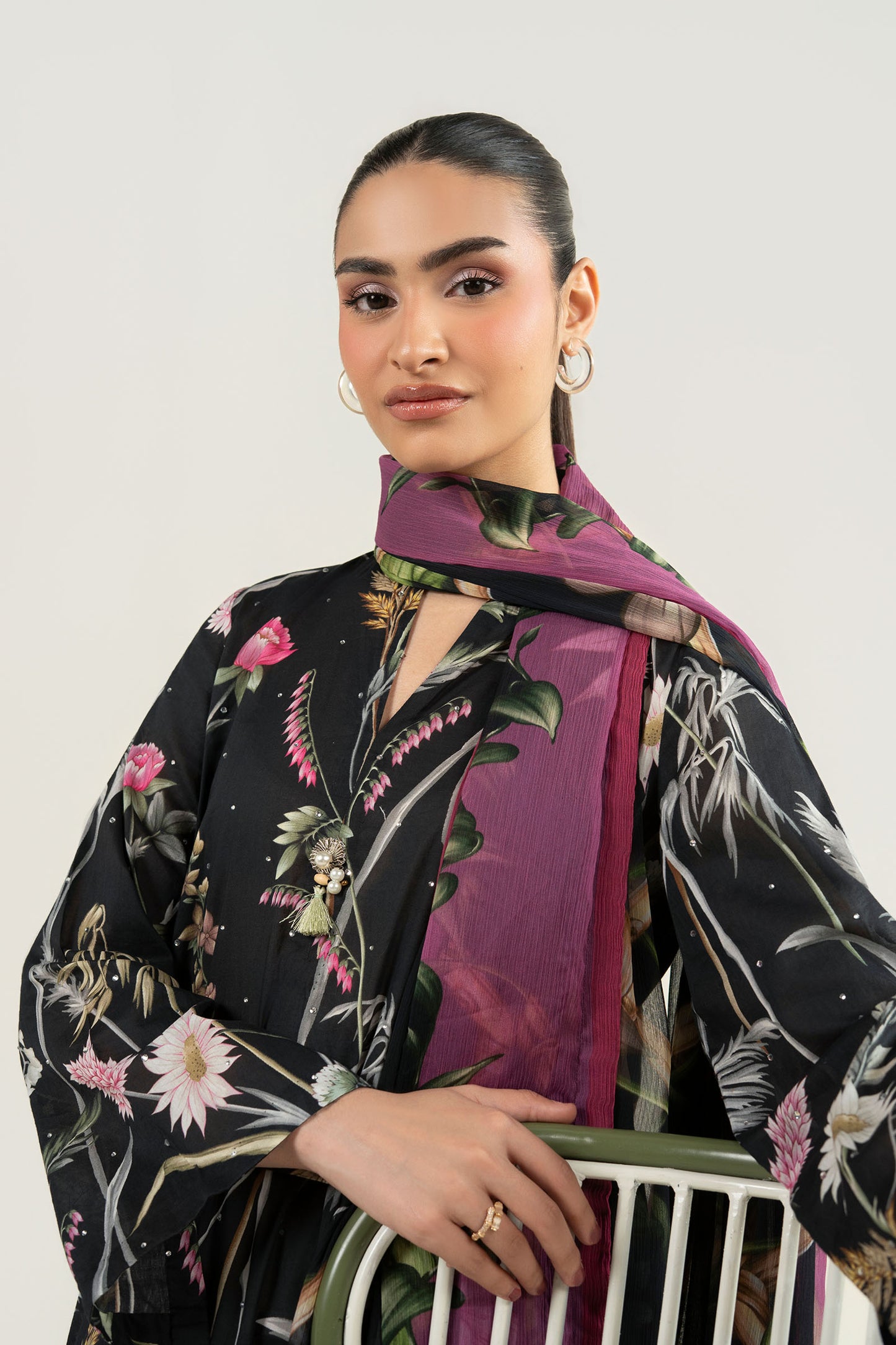 2 Pc Embroidered Lawn Suit