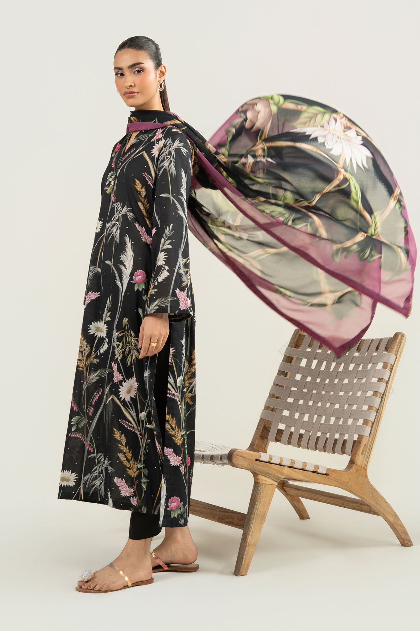 2 Pc Embroidered Lawn Suit