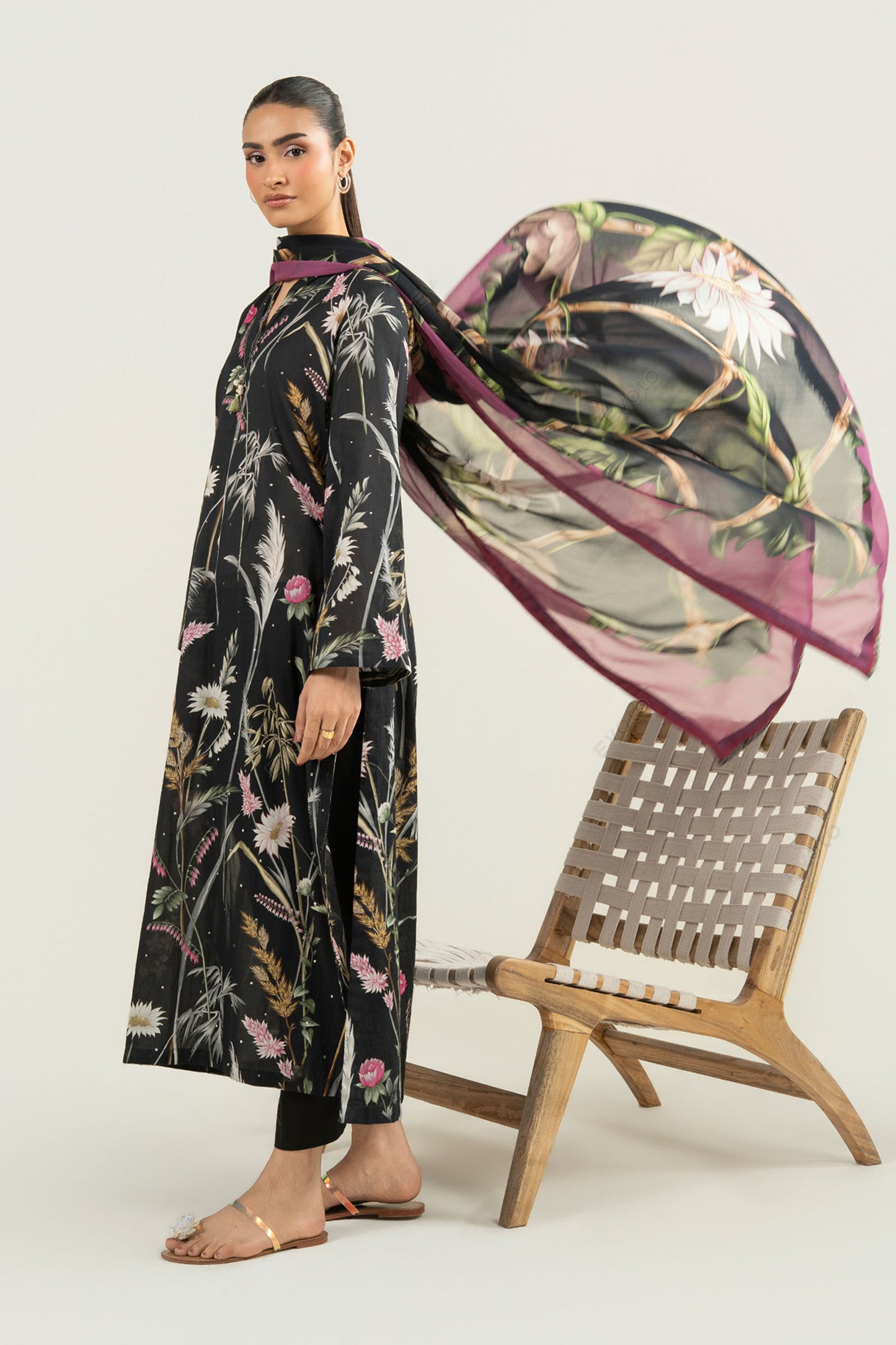 2 Pc Embroidered Lawn Suit